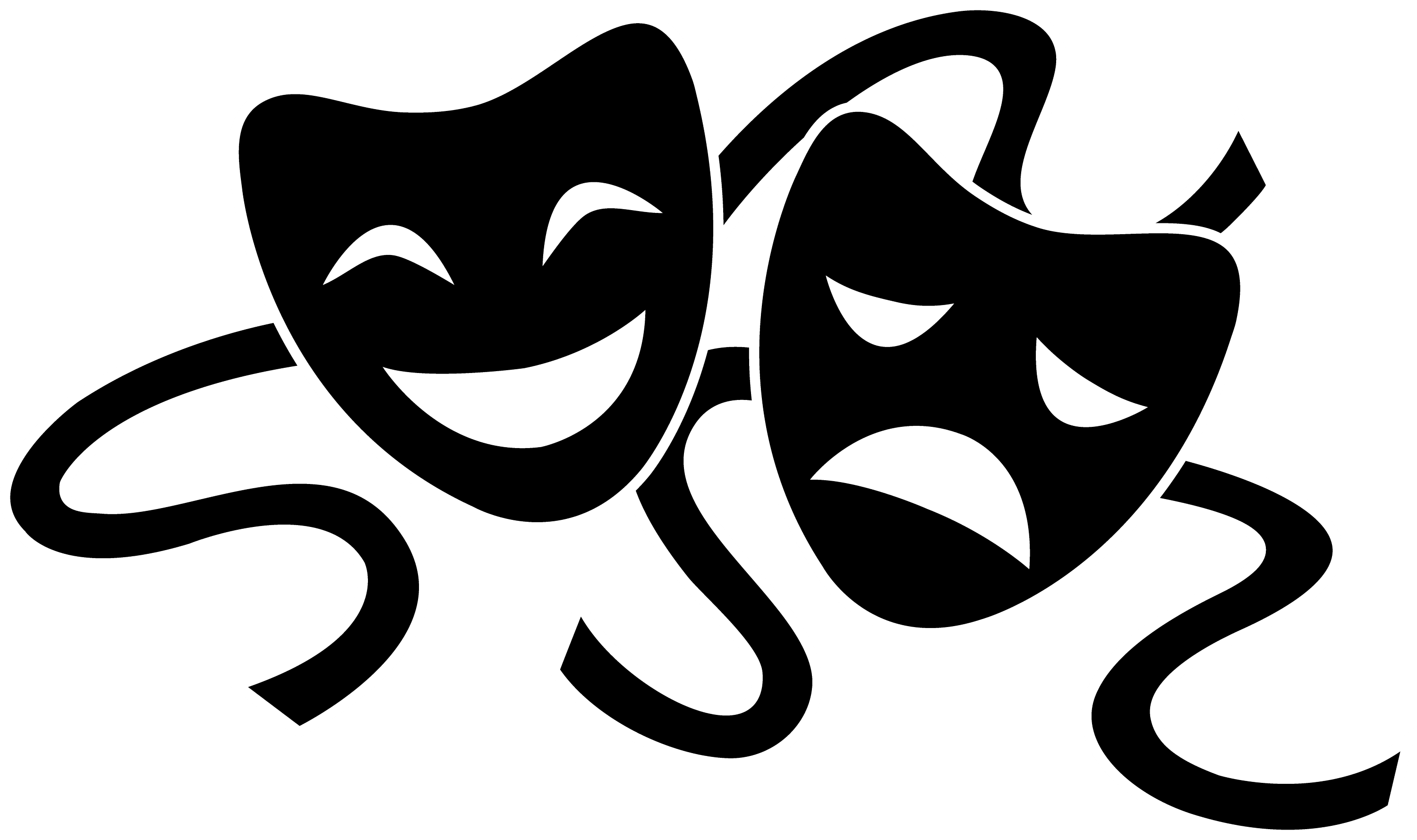 Theatre Clip Art Theater Masks Silhouette