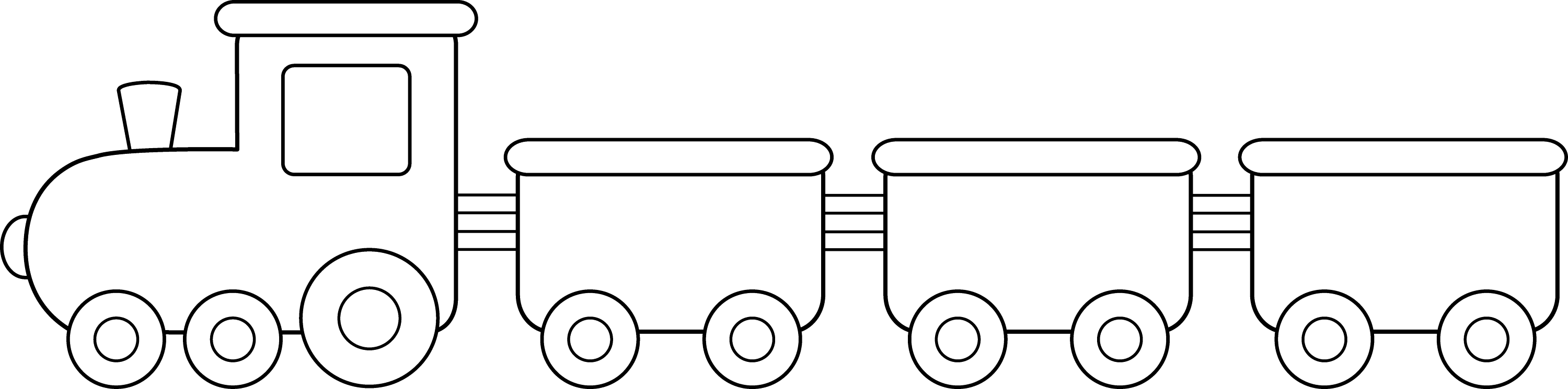 Train Black And White Clipart