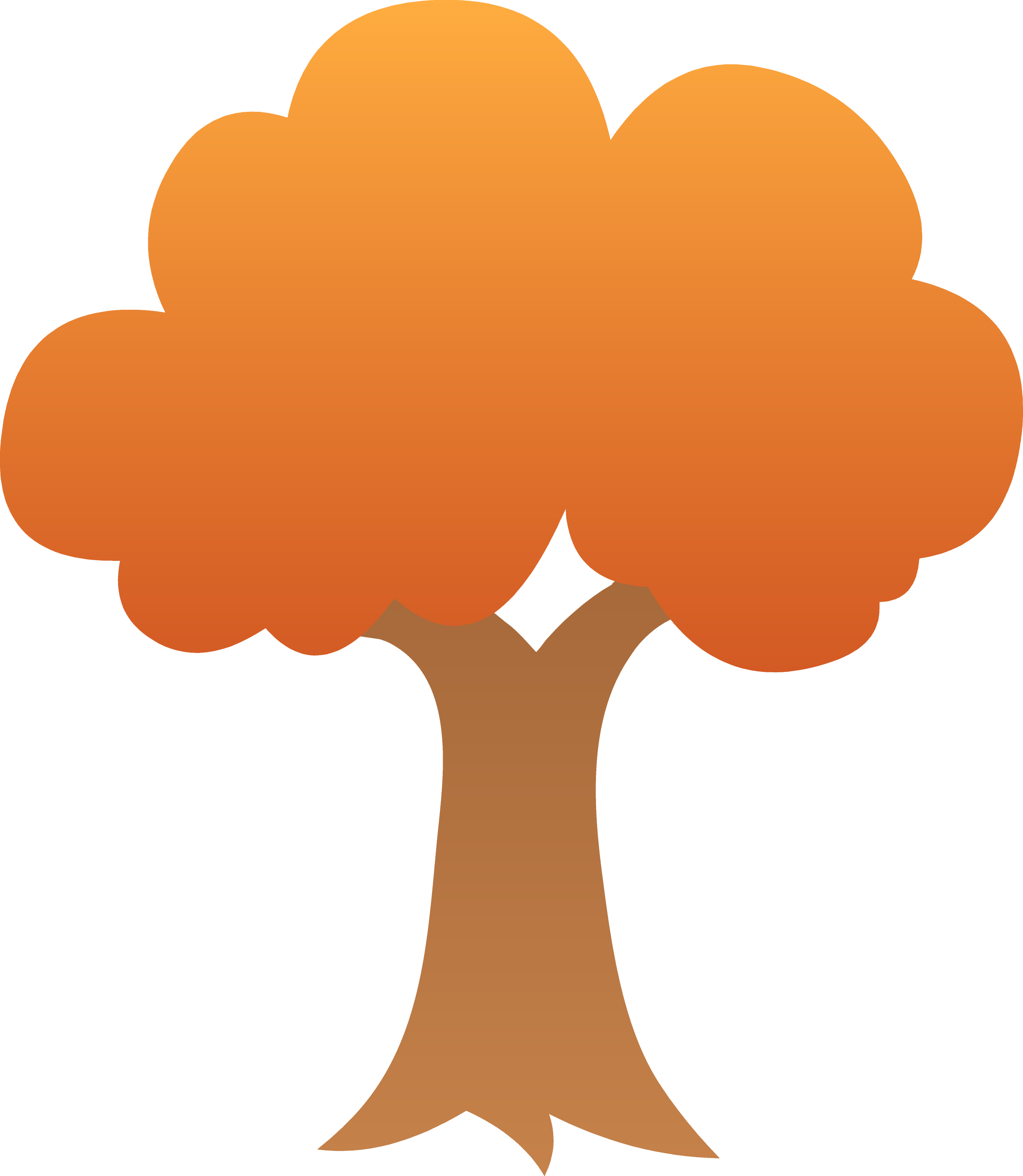Cute Autumn Tree Design - Free Clip Art