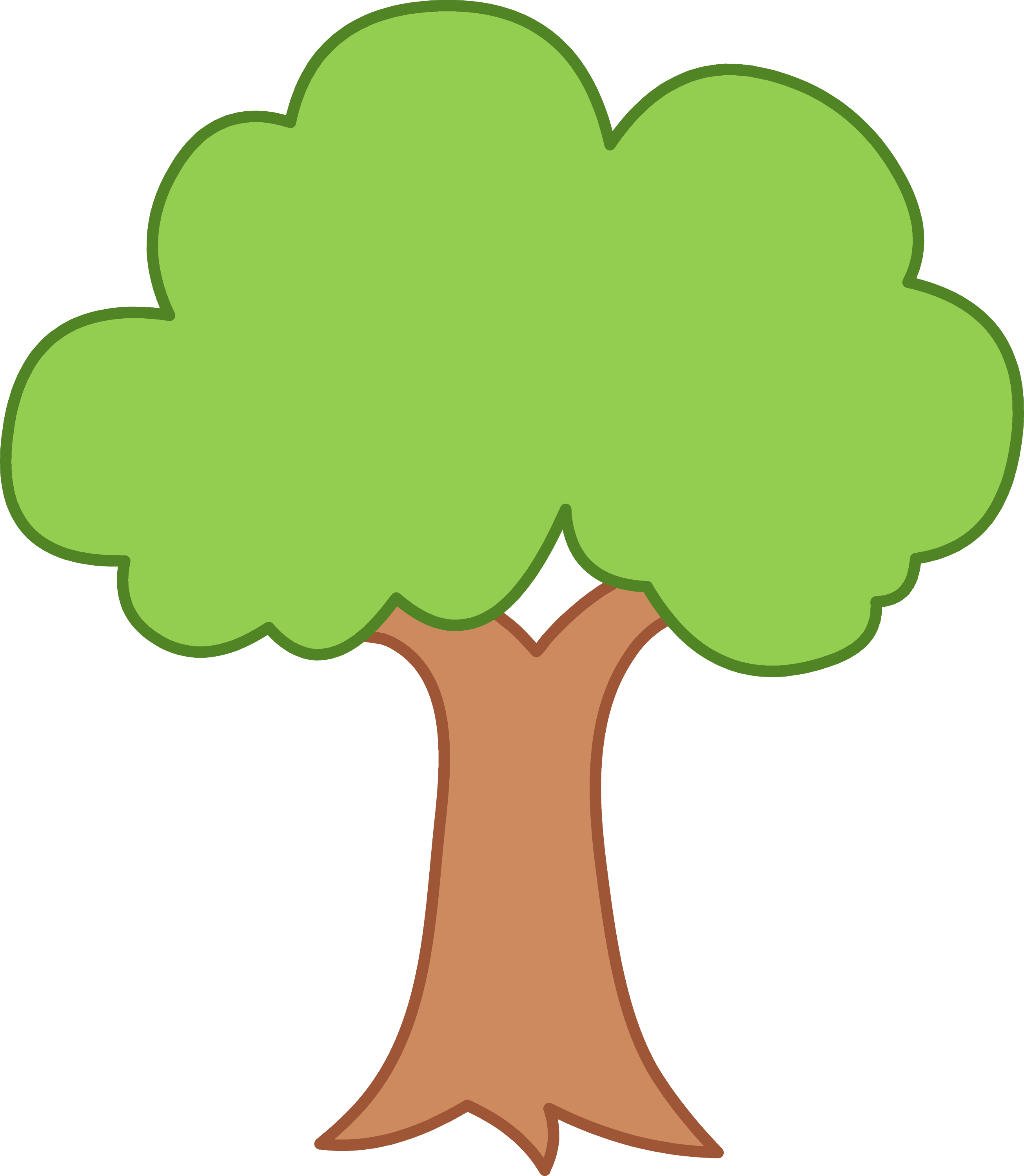 Simple Green Tree Design - Free Clip Art