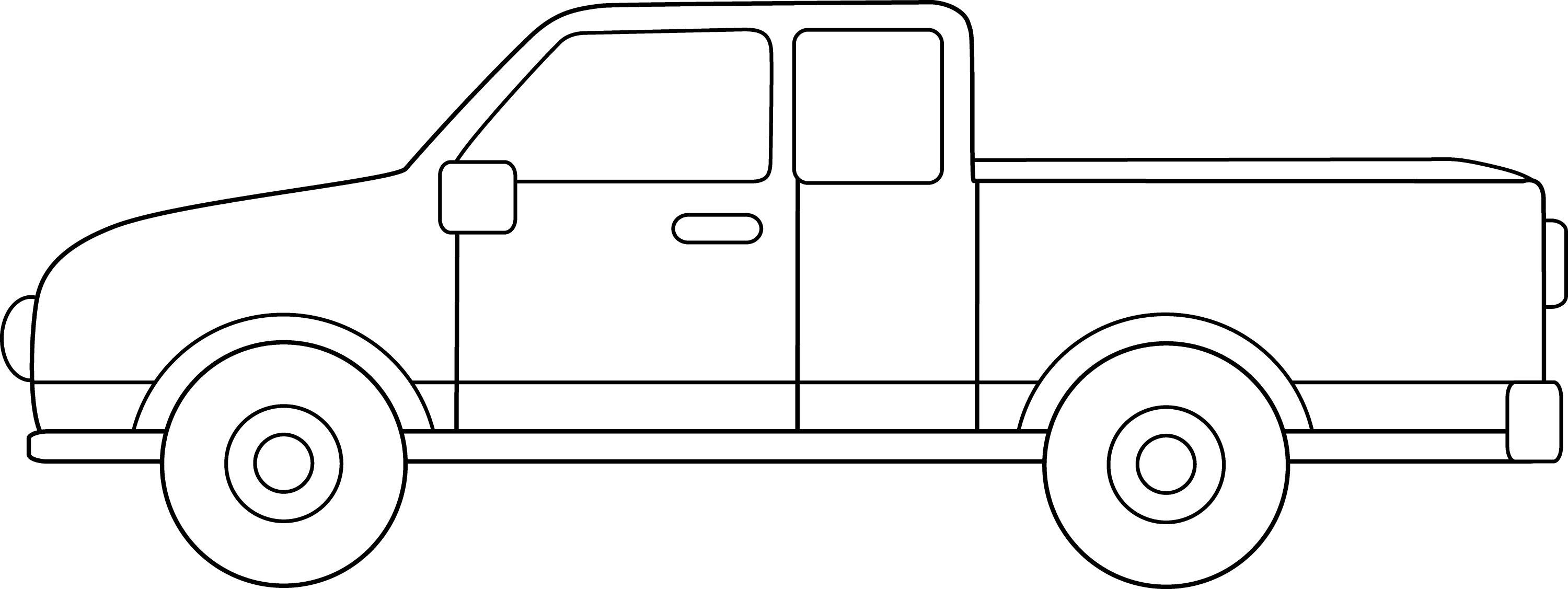 free black and white truck clipart - photo #20