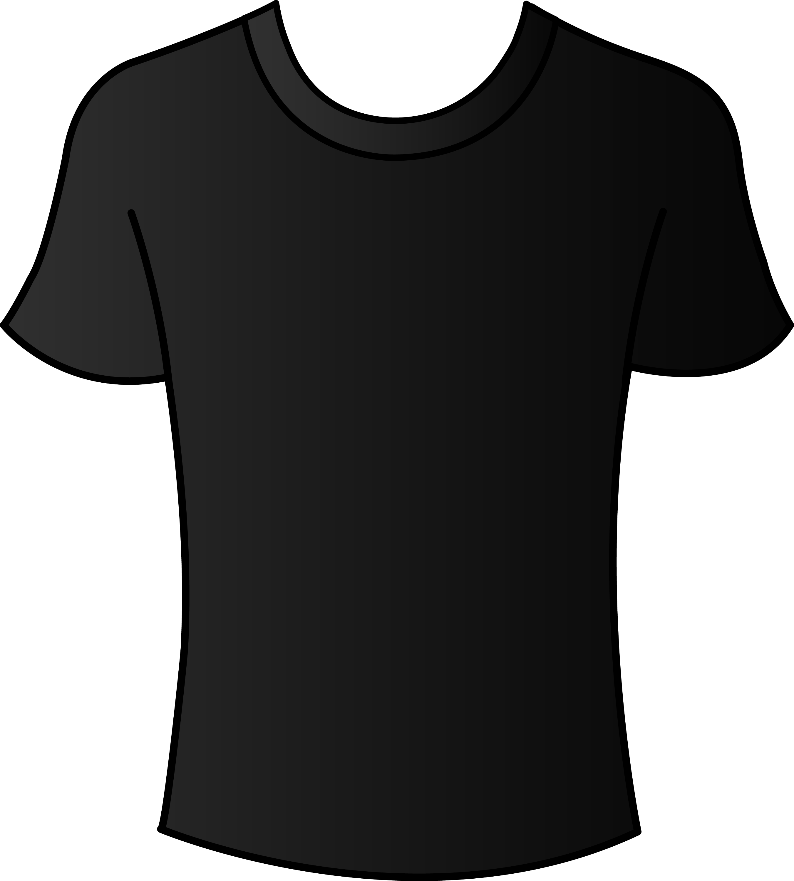 Mens Black T Shirt Template Free Clip Art