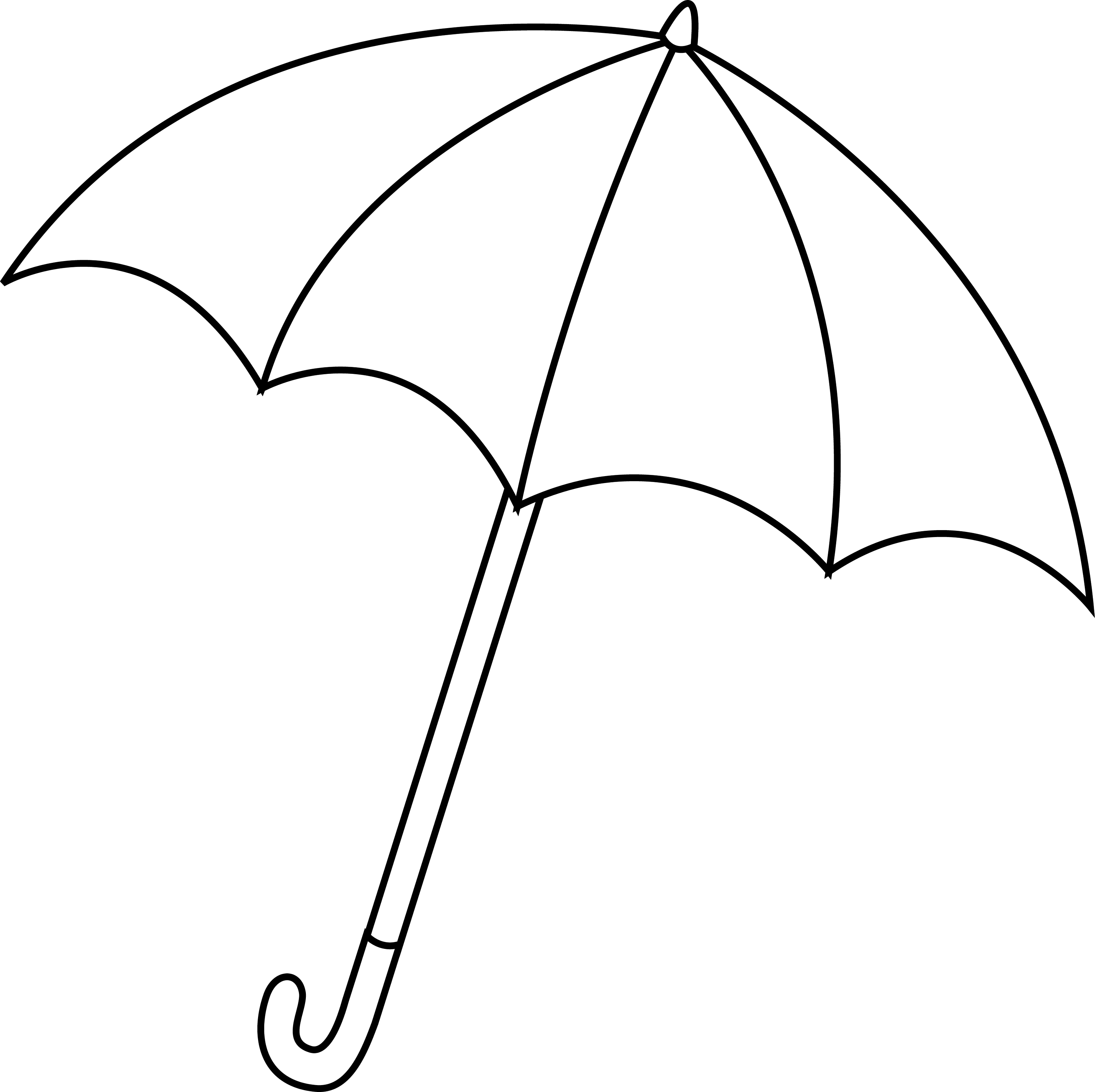 Umbrella Outline Printable