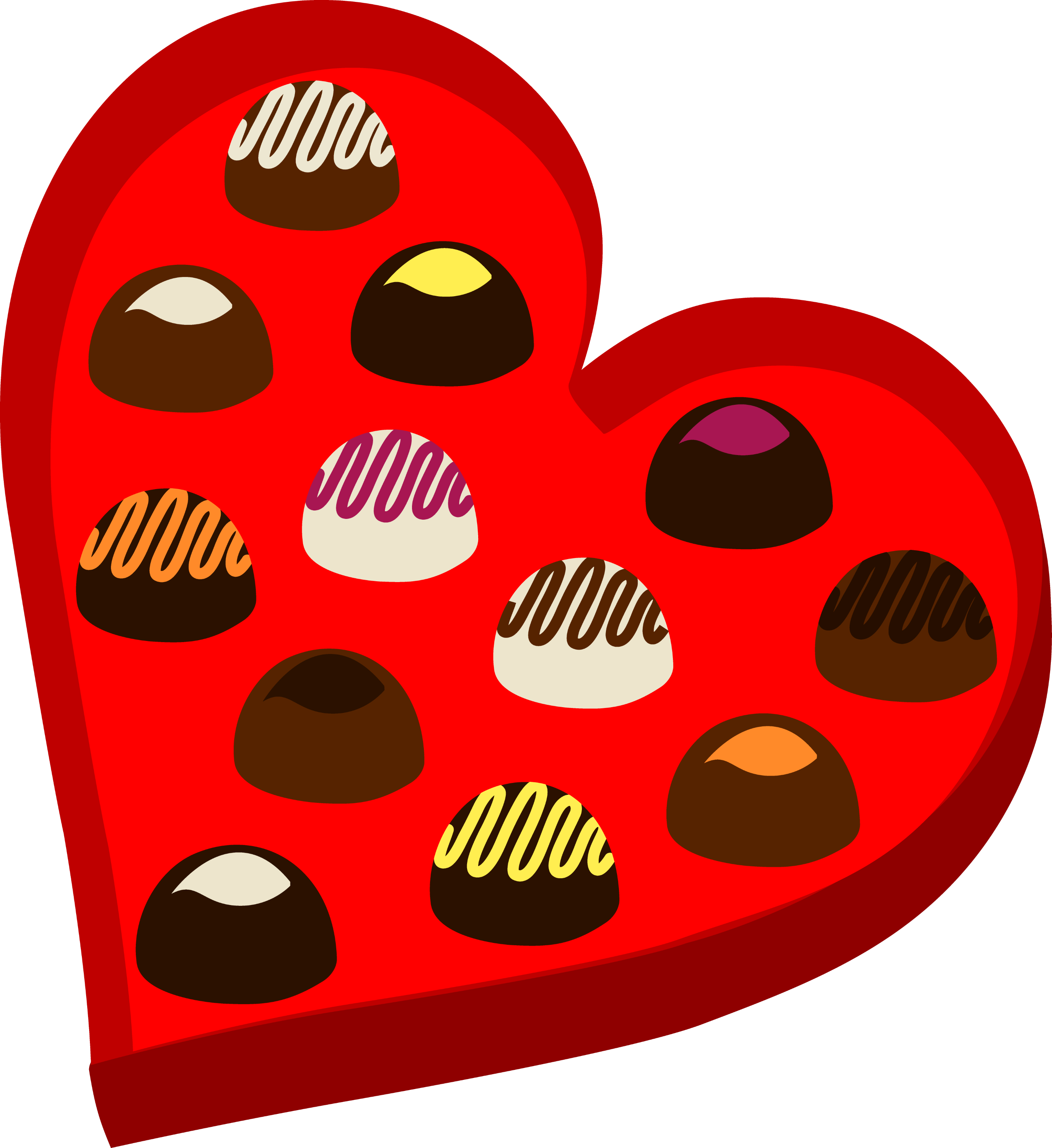 Heart Shaped Box Of Valentines Chocolates Free Clip Art