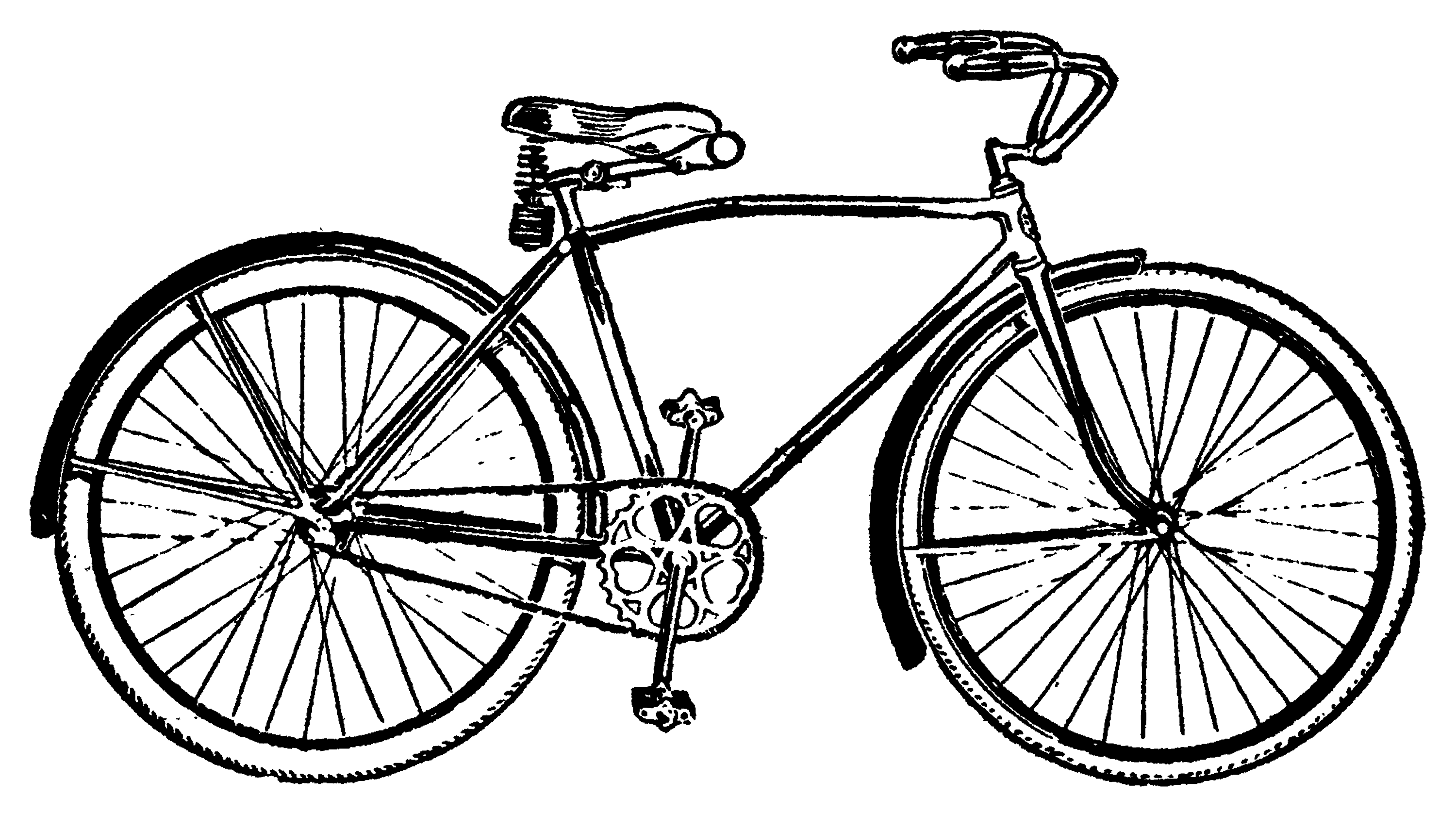 Vintage Bicycle Clip Art - Free Clip Art