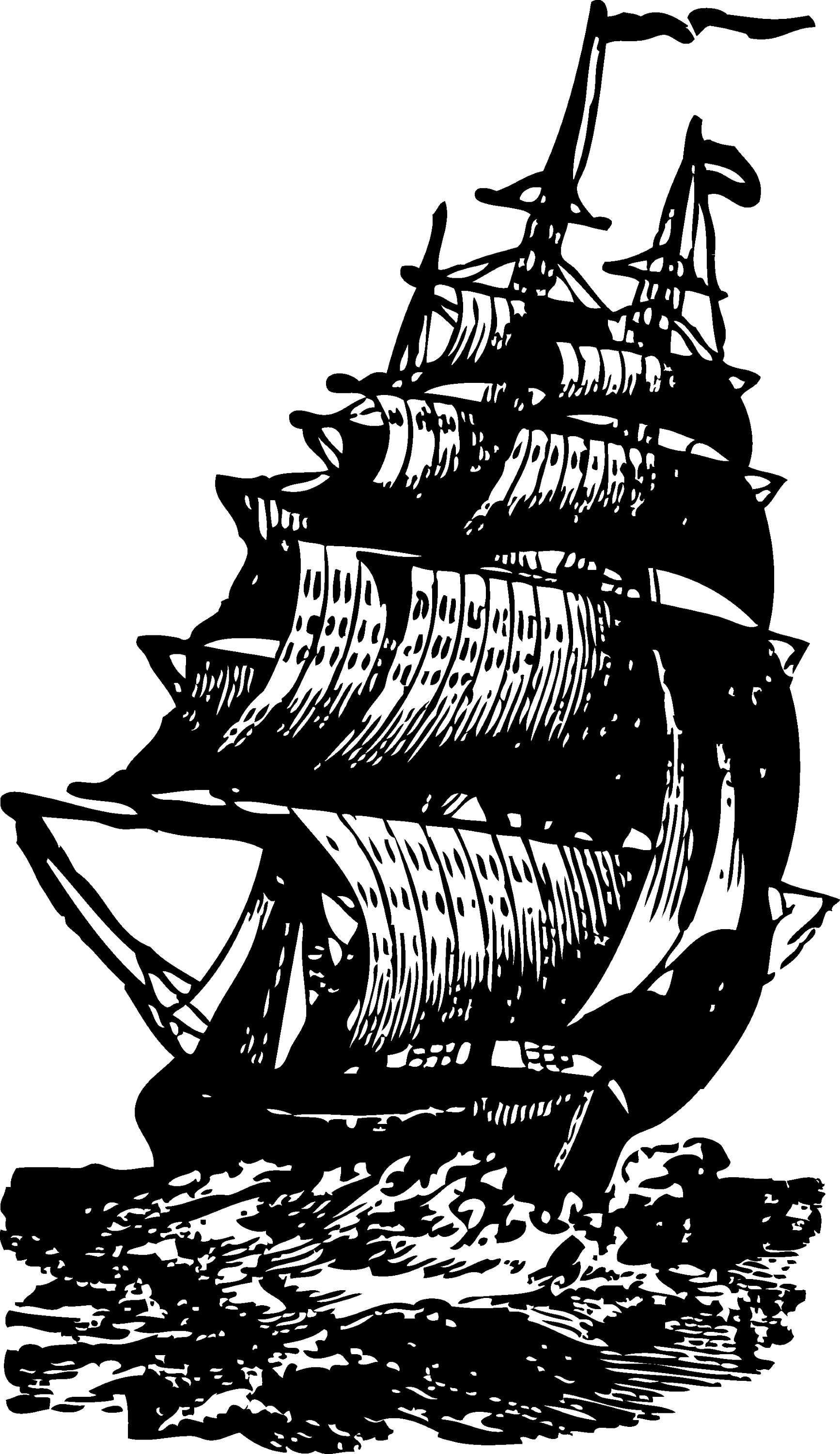 Vintage Brig Ship Clip Art - Free Clip Art