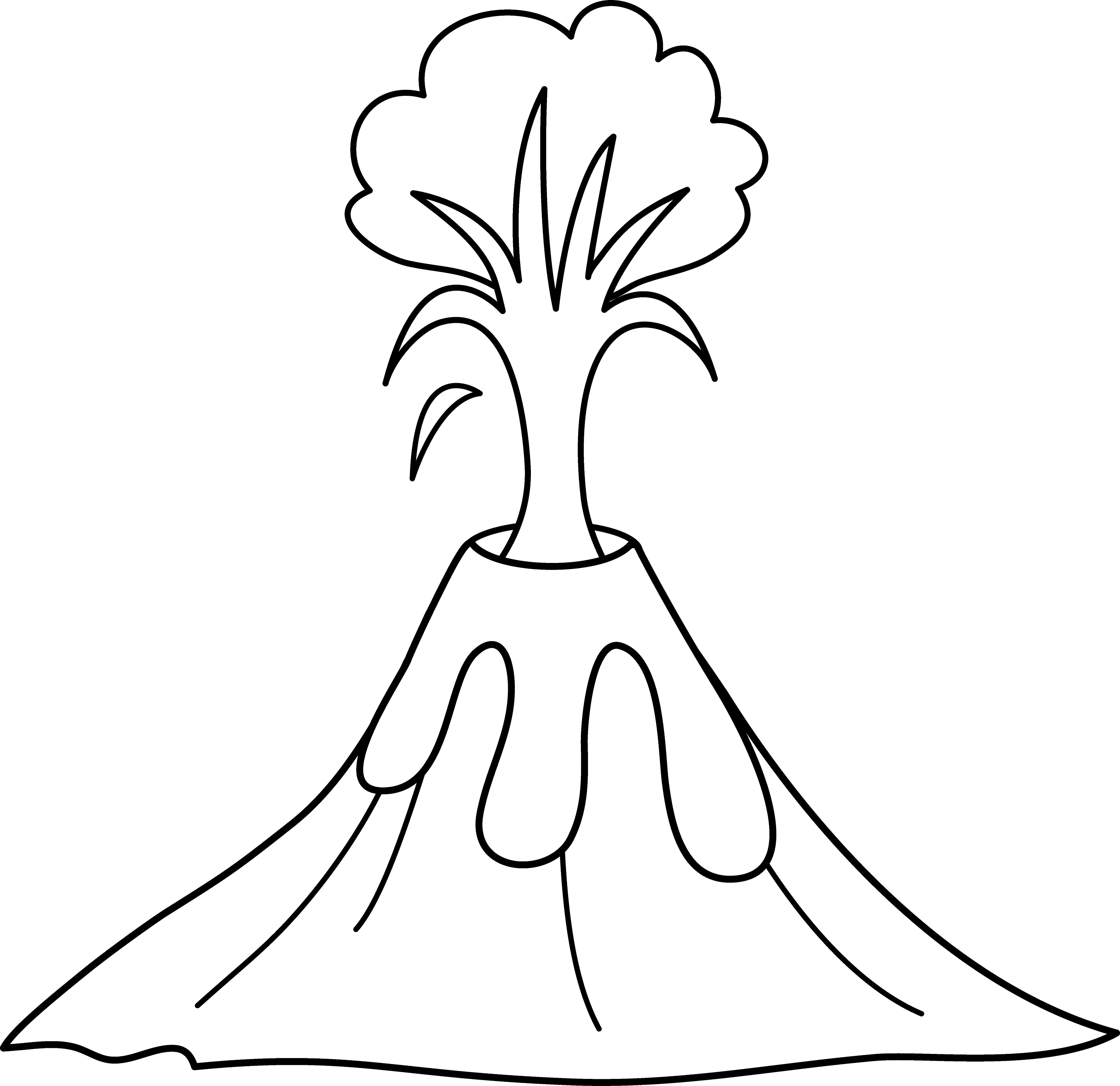 clipart of a volcano - photo #41