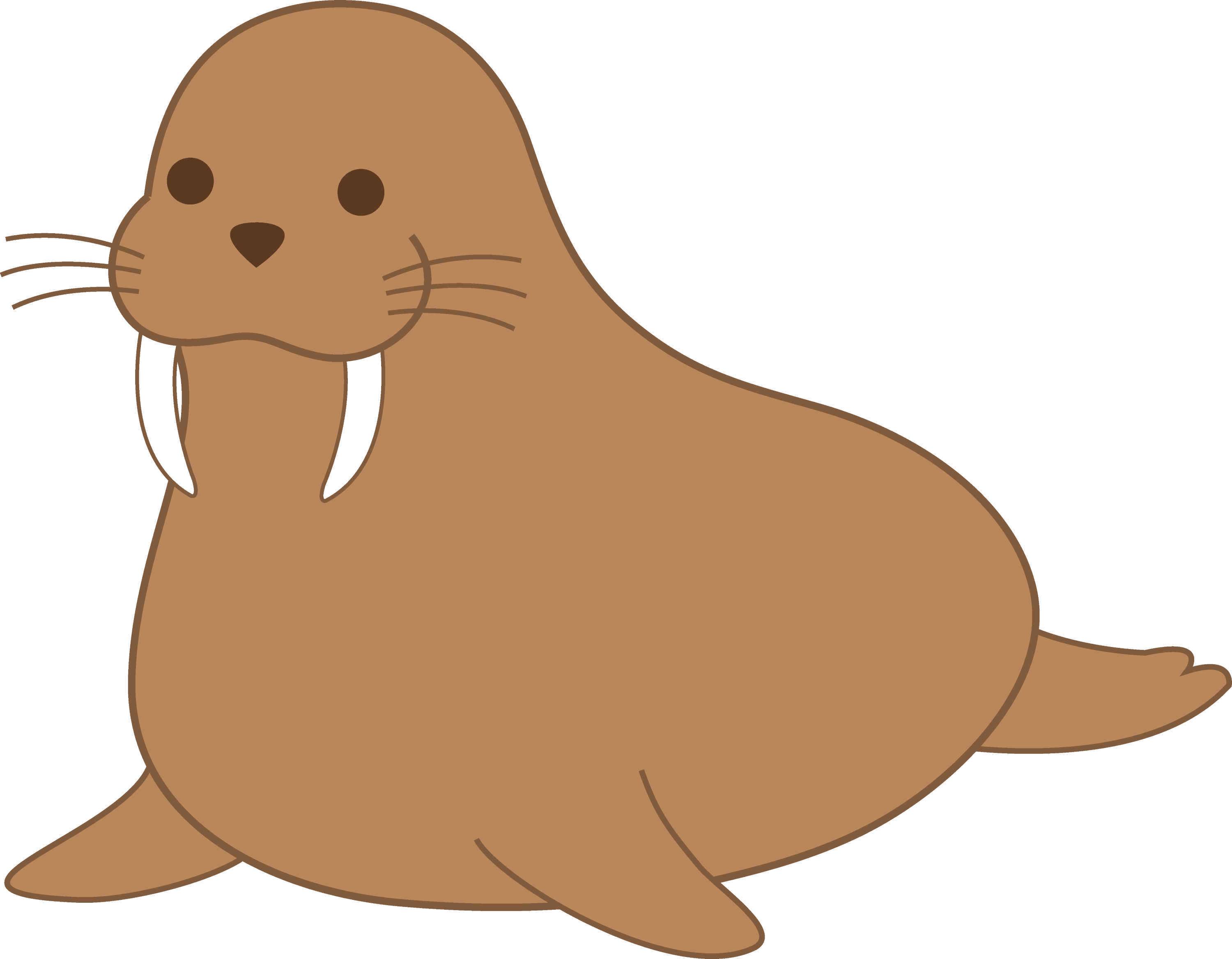 Chubby Brown Walrus Clip Art Free Clip Art