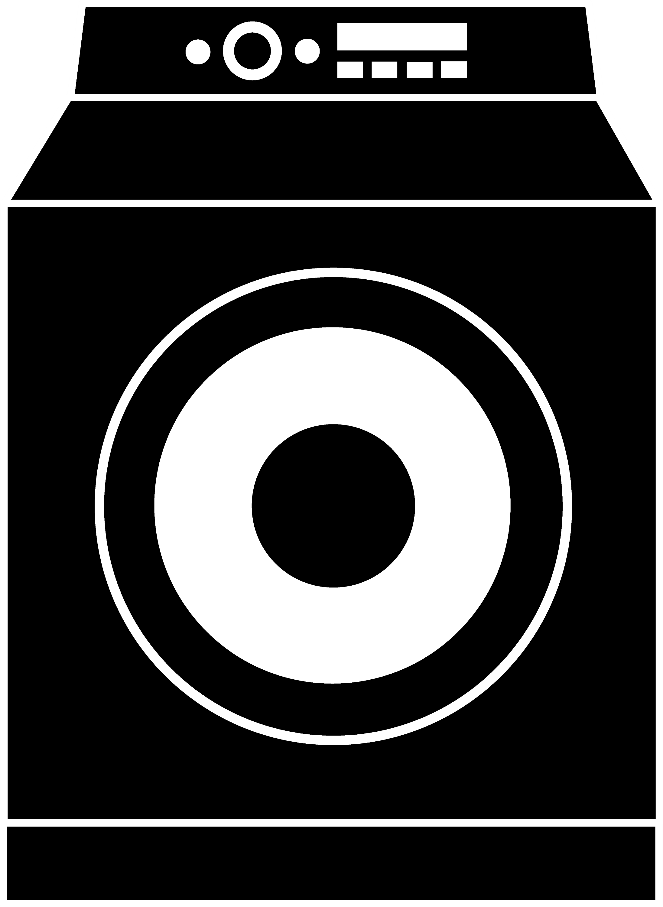 Washing Machine Silhouette Logo - Free Clip Art
