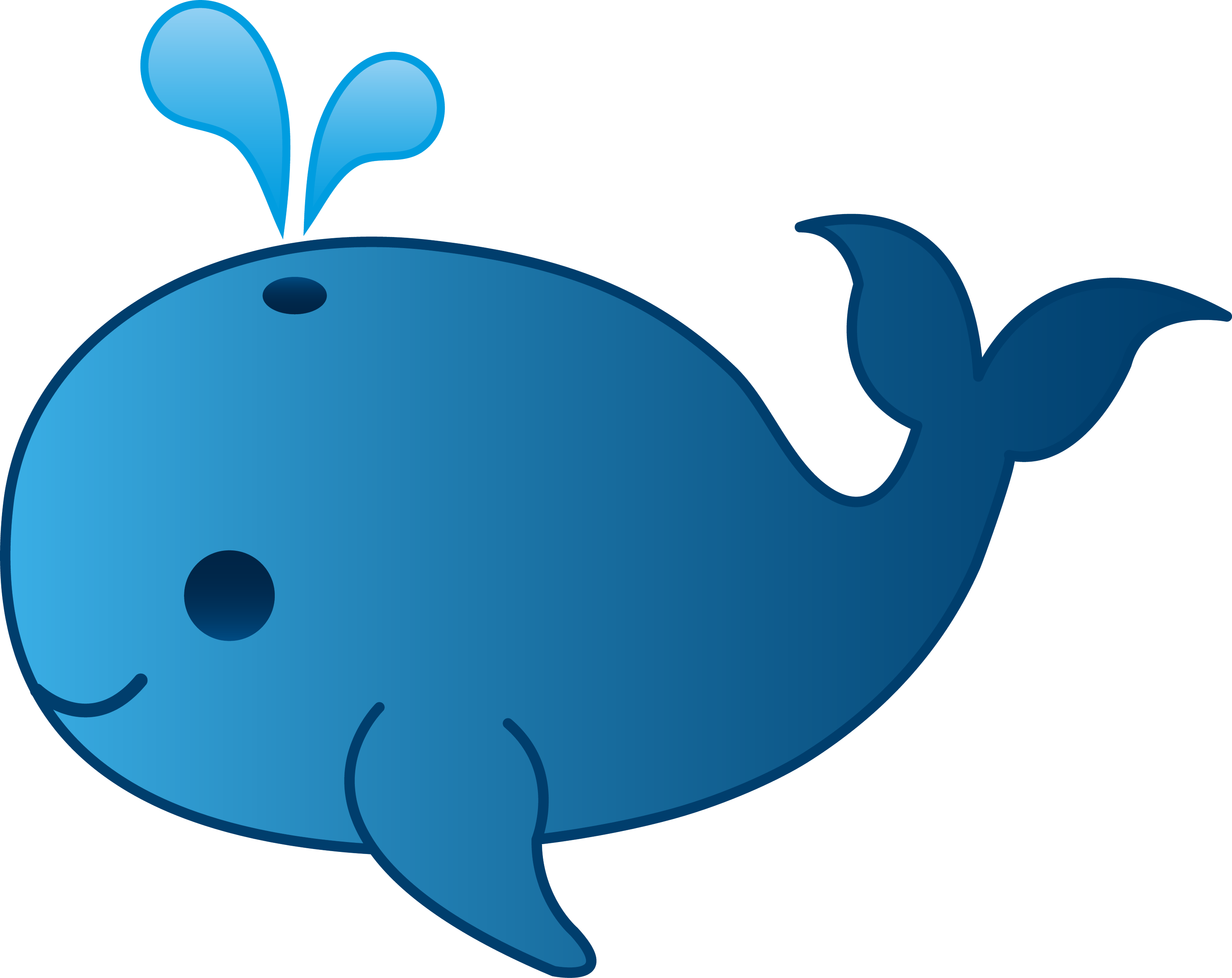Little Blue Whale Clip Art - Free Clip Art