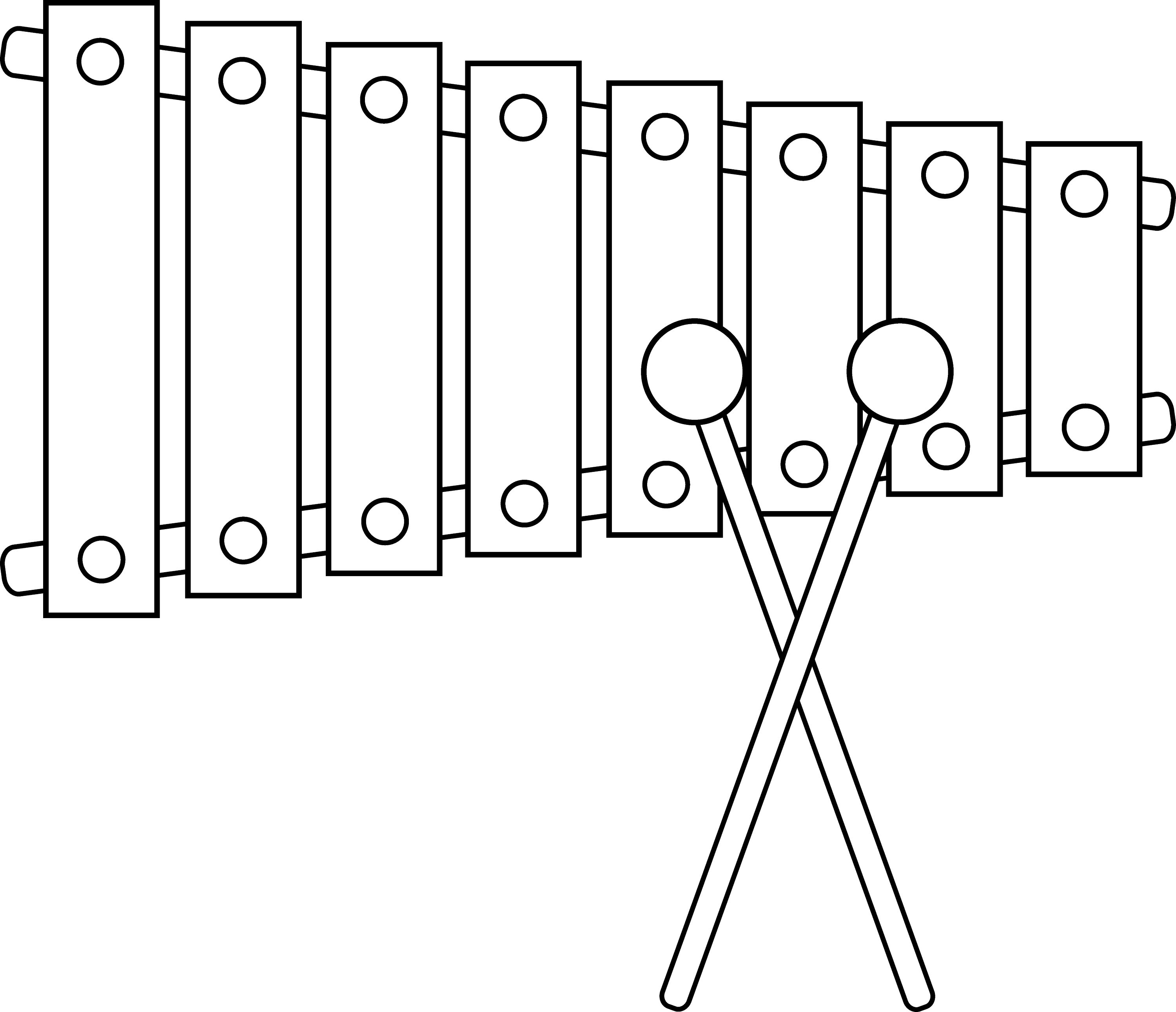 free clip art black and white musical instruments - photo #30