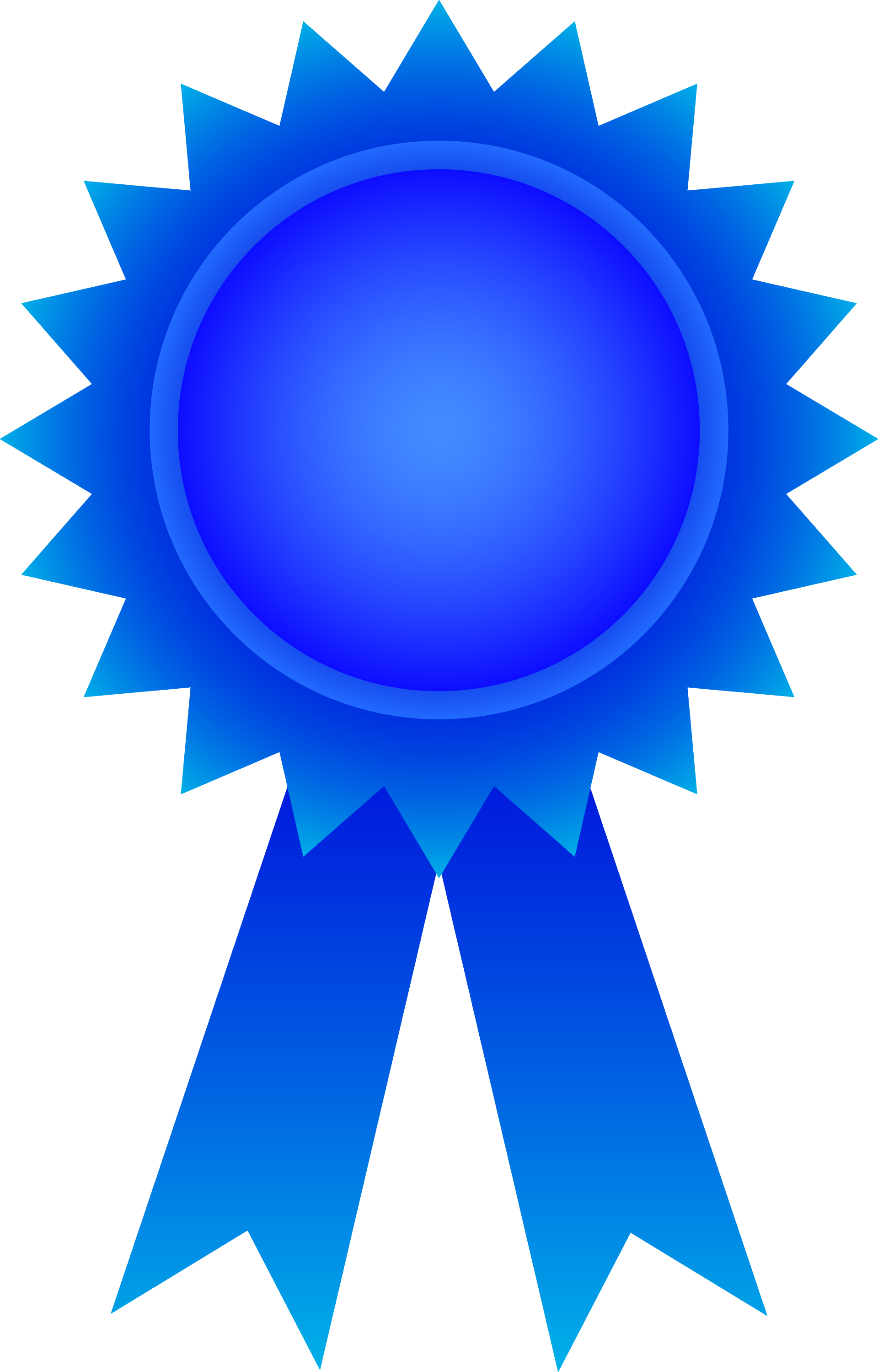 Blue Award Ribbon Free Clip Art