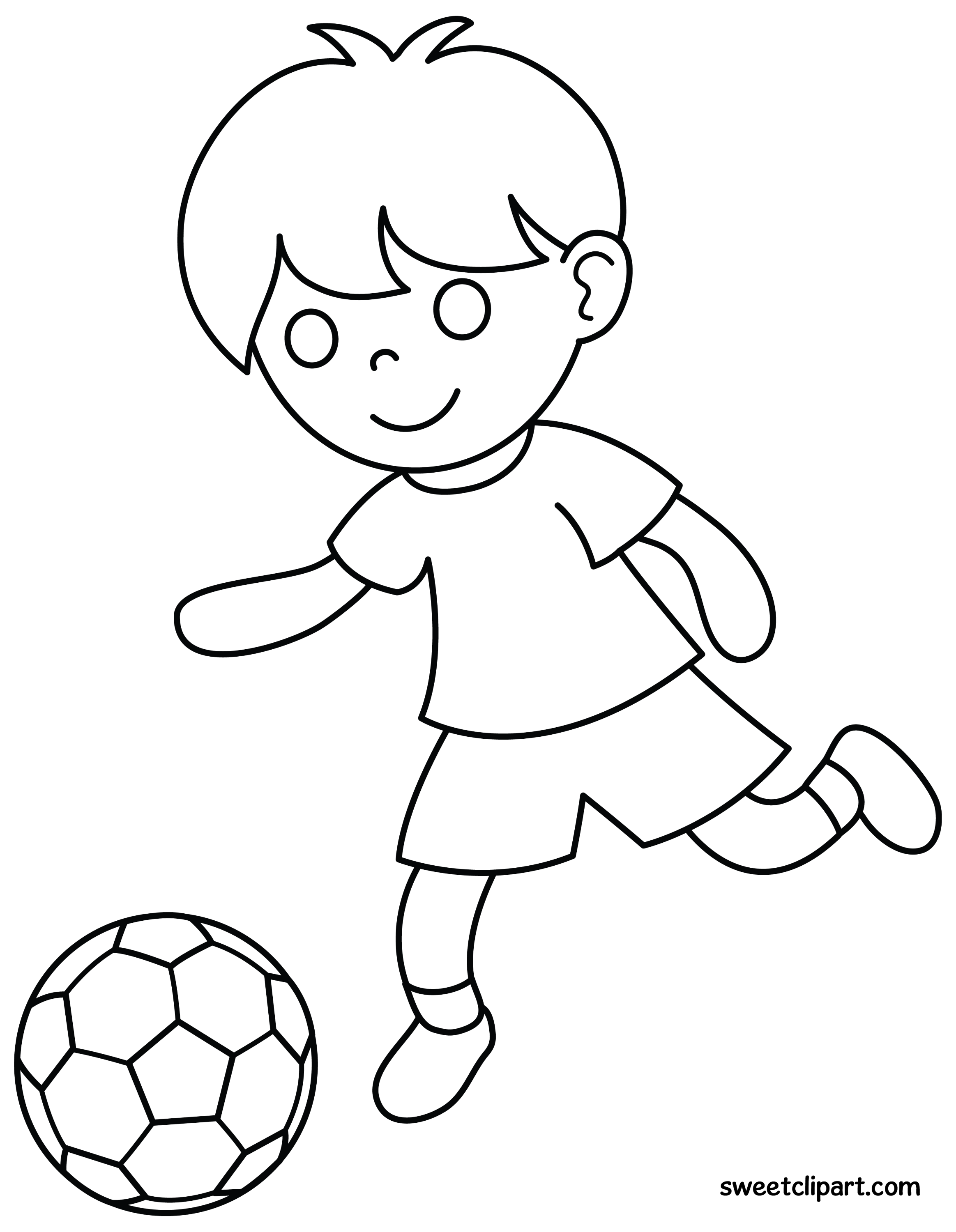 How To Draw A Boy Playing Football Easy - Auto Ken