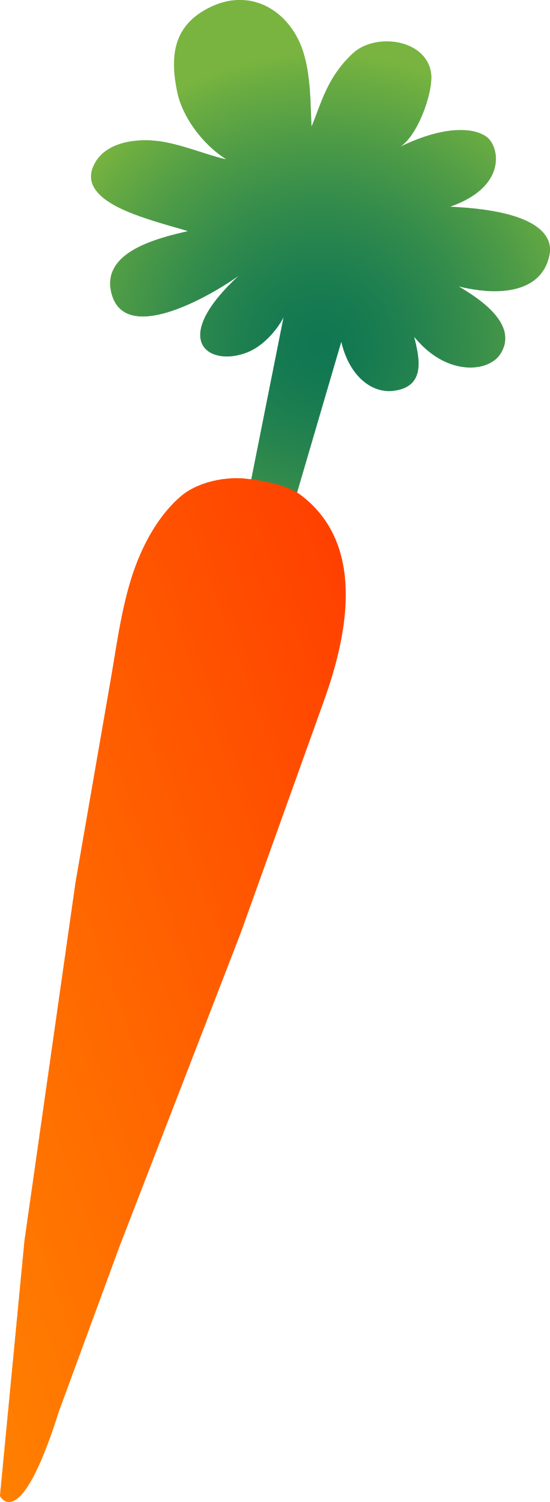 Large Single Orange Carrot - Free Clip Art