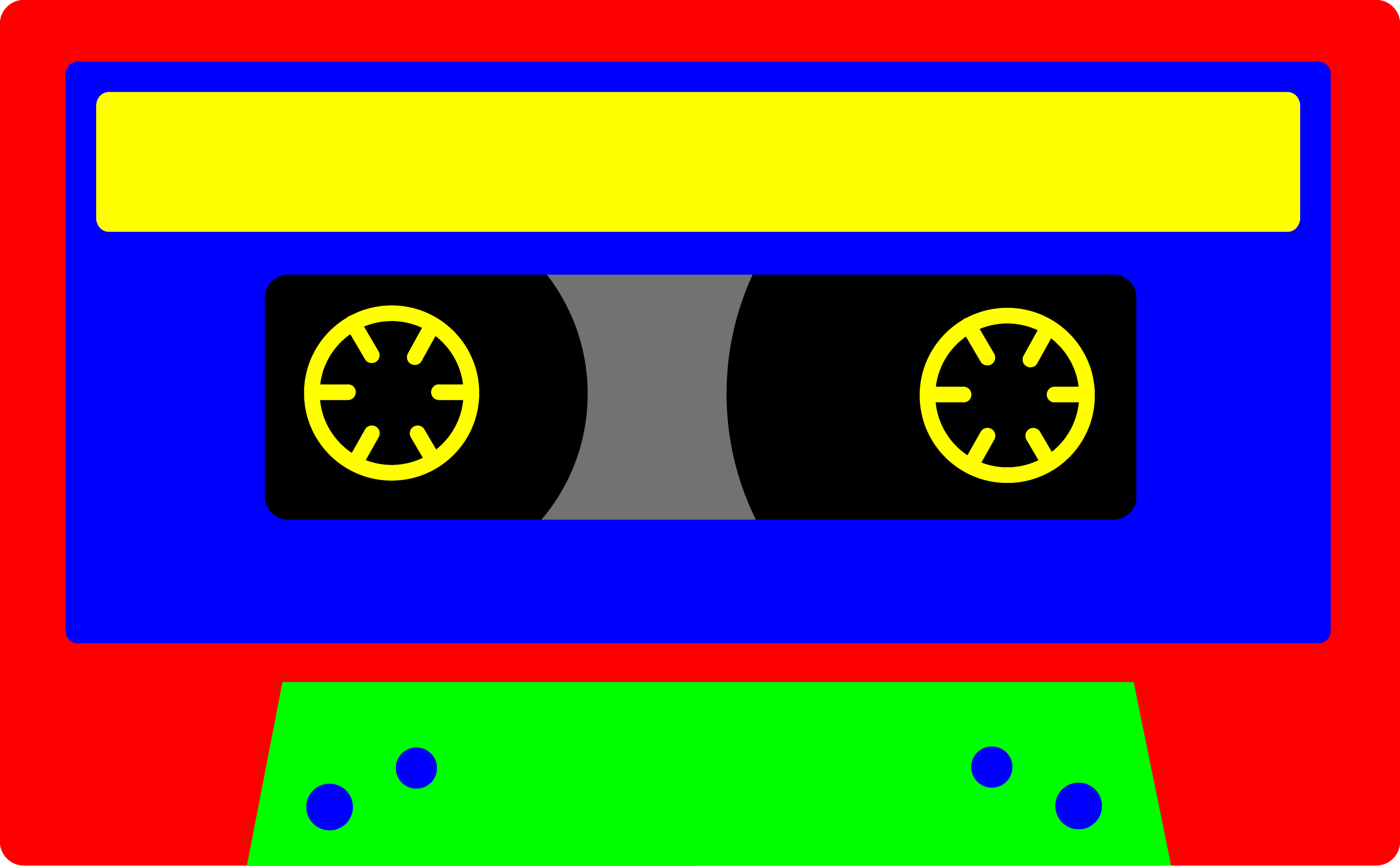 Colorful Kids Cassette Tape - Free Clip Art