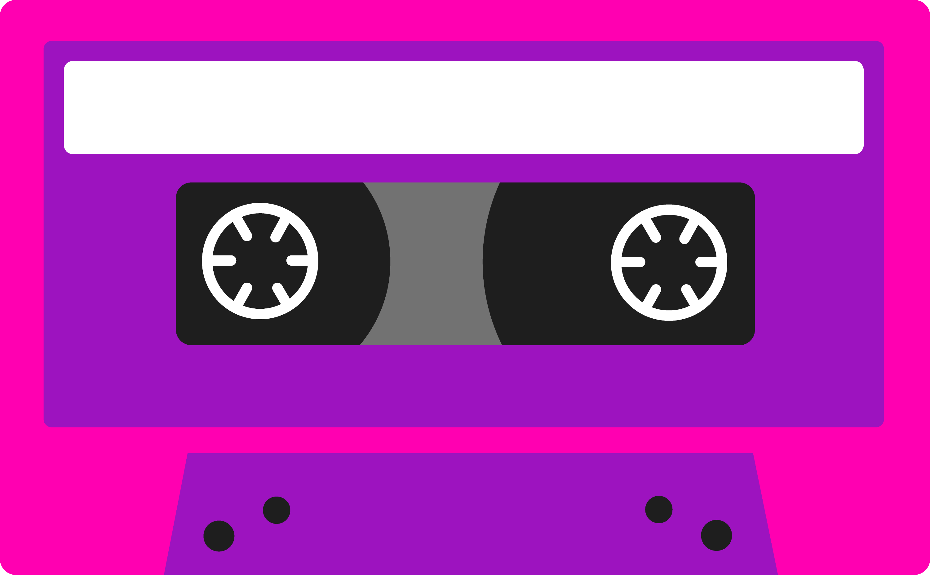 Pink and Purple Cassette Tape - Free Clip Art