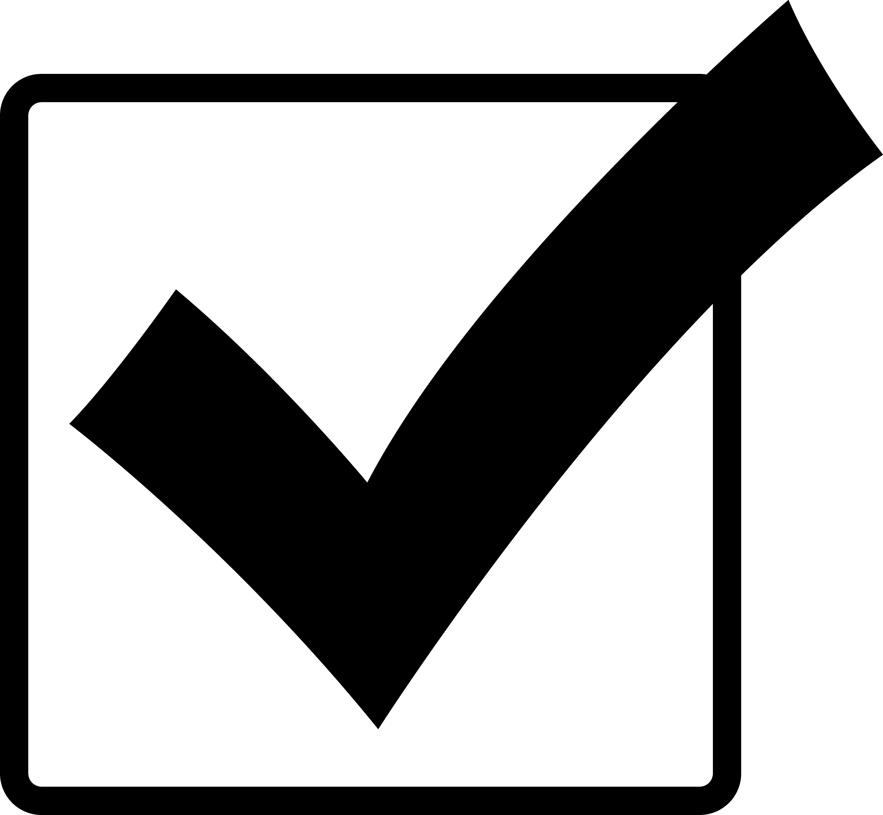 Black Check Mark in Box - Free Clip Art