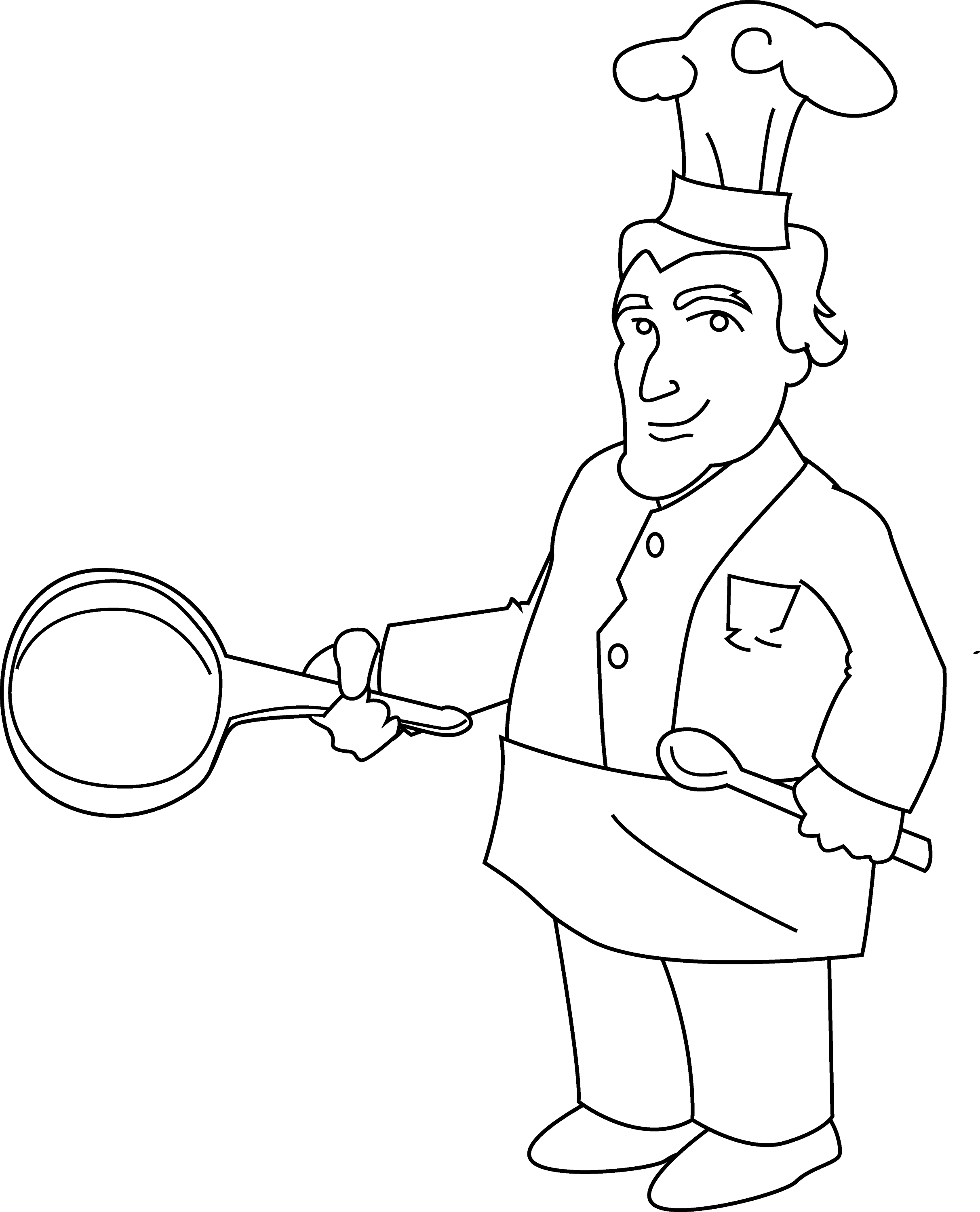 Download Chef Coloring Page - Free Clip Art