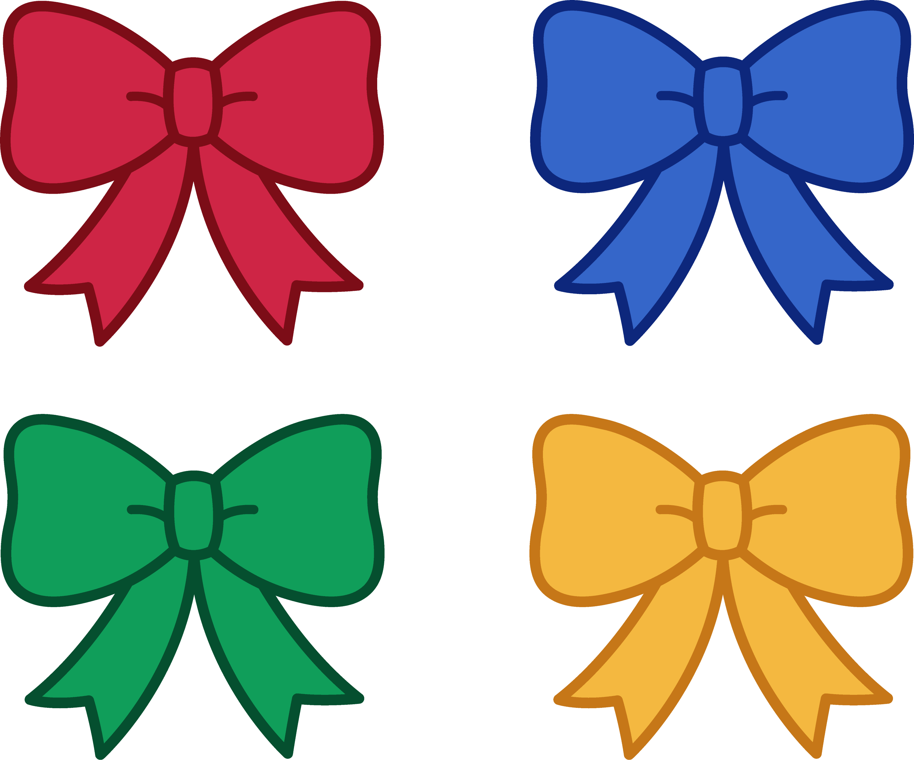 Download Cute Christmas Bows Clipart - Free Clip Art