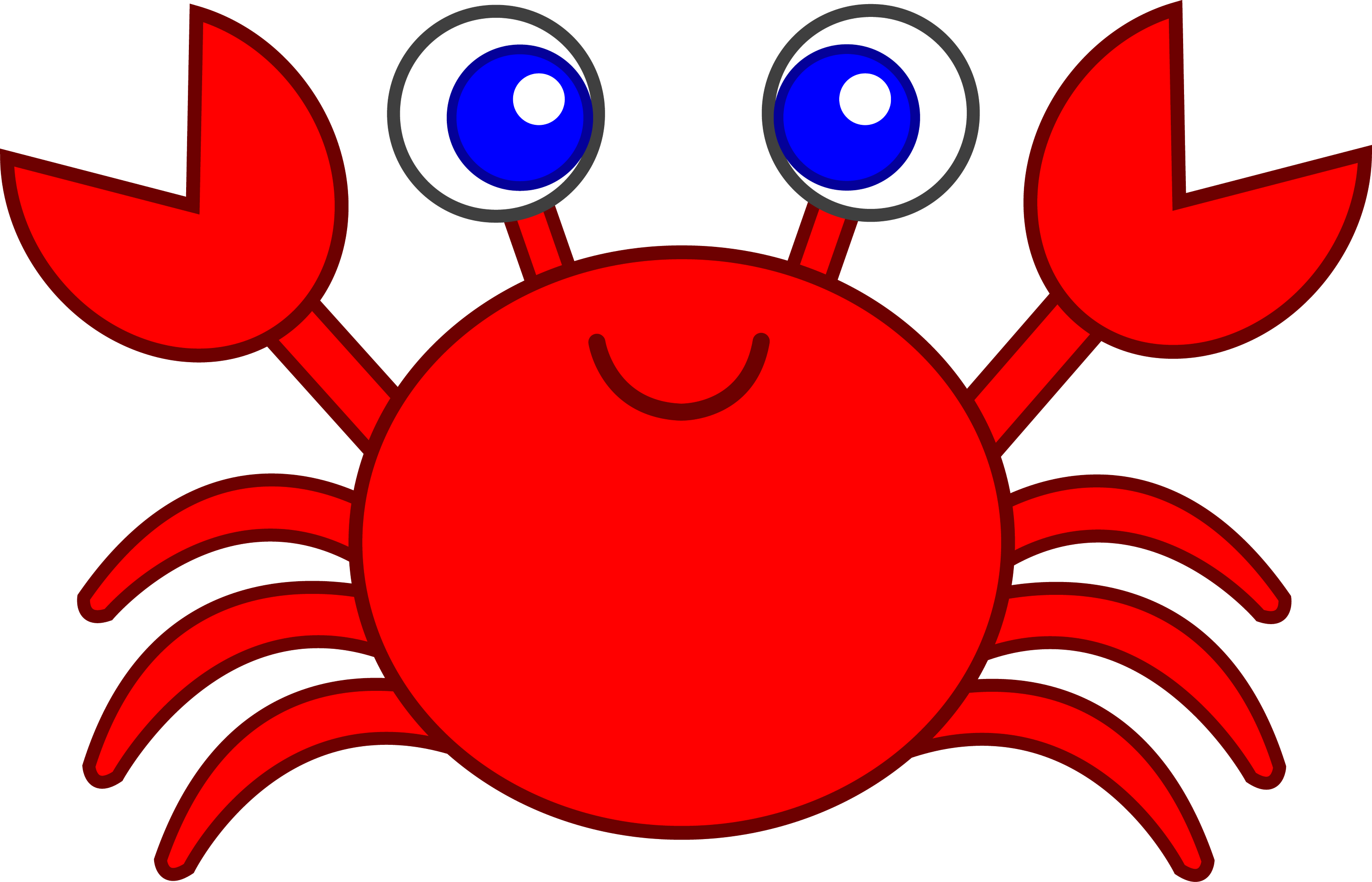 Cute Red Crab Clip Art - Free Clip Art
