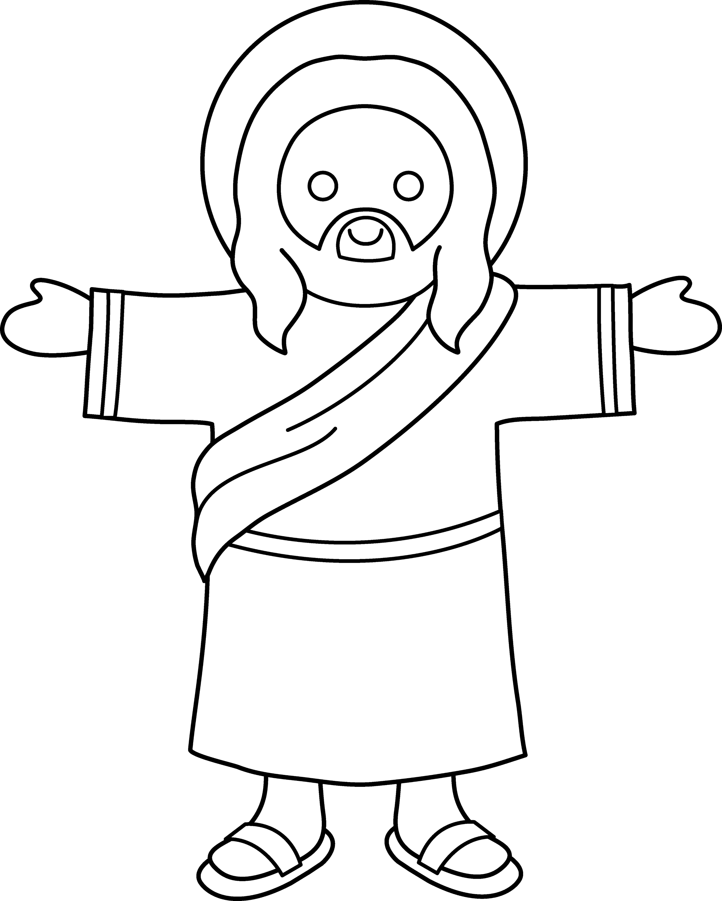 Jesus Face Coloring Page