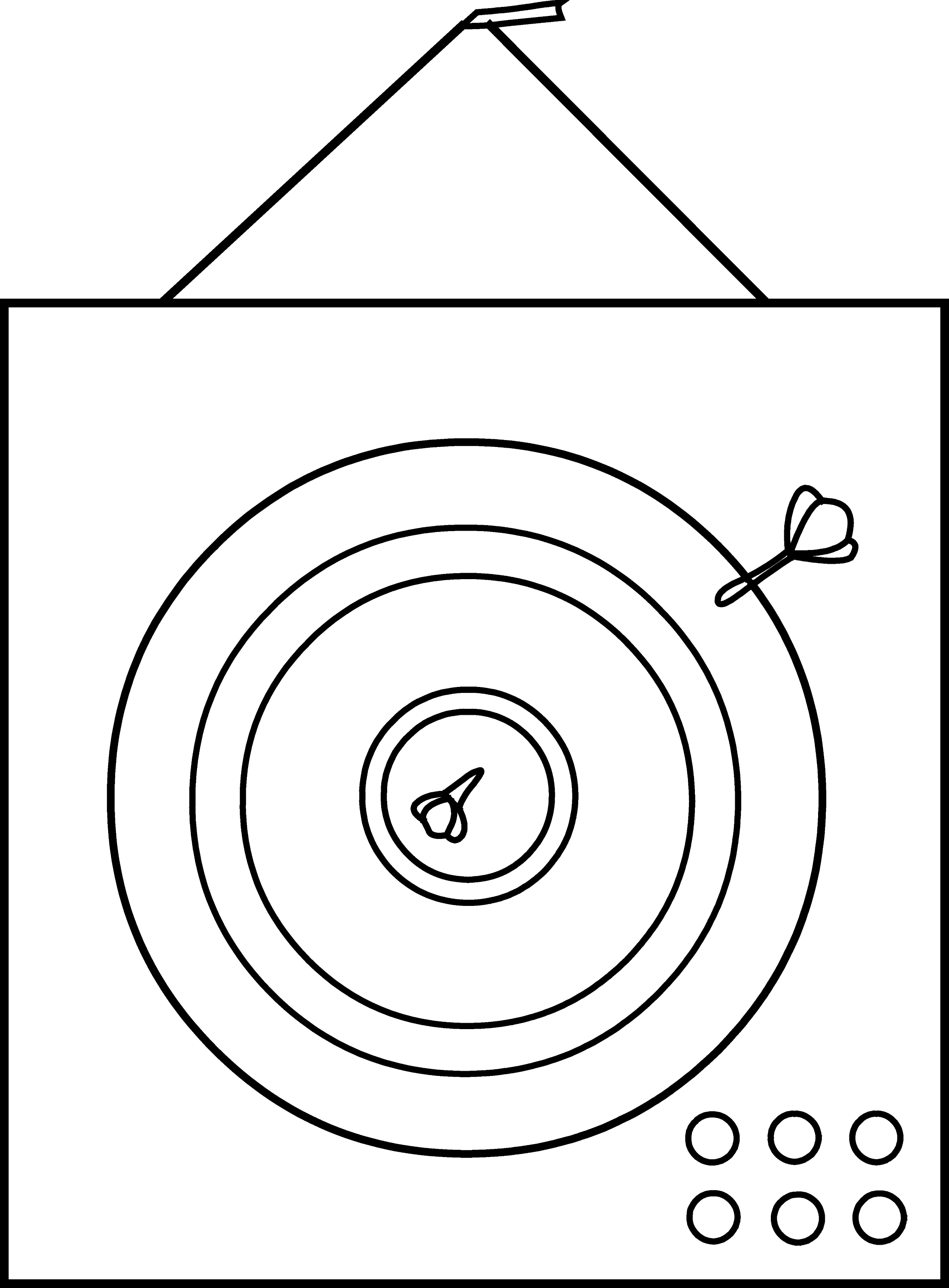 dart board coloring pages
