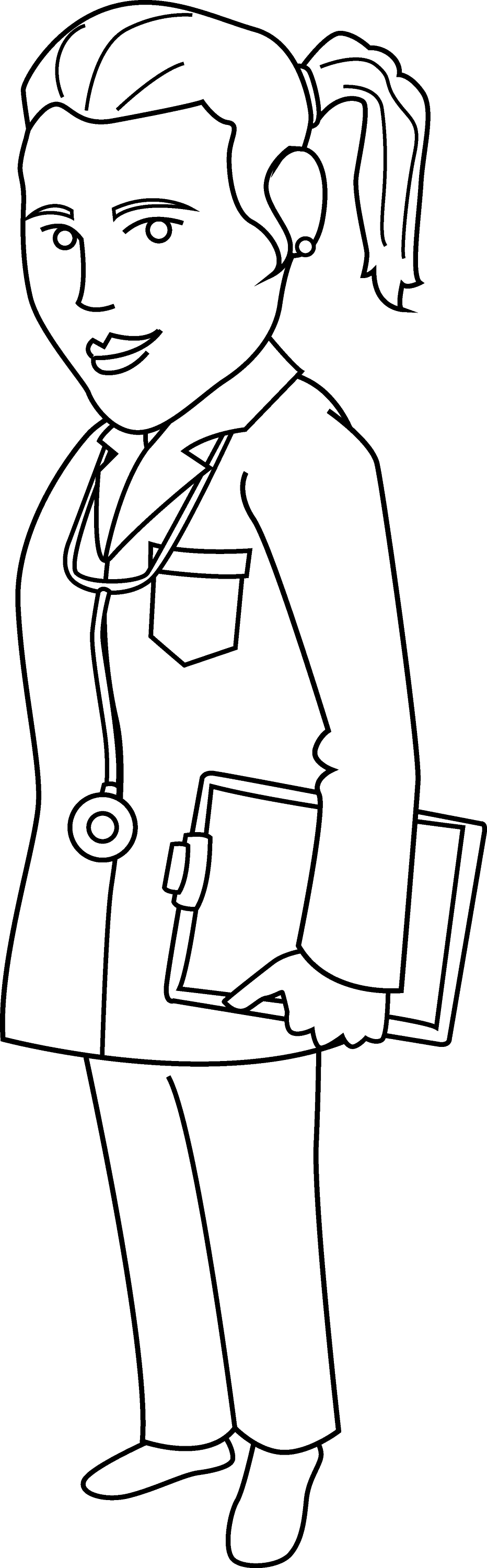 Download Doctor Coloring Page - Free Clip Art