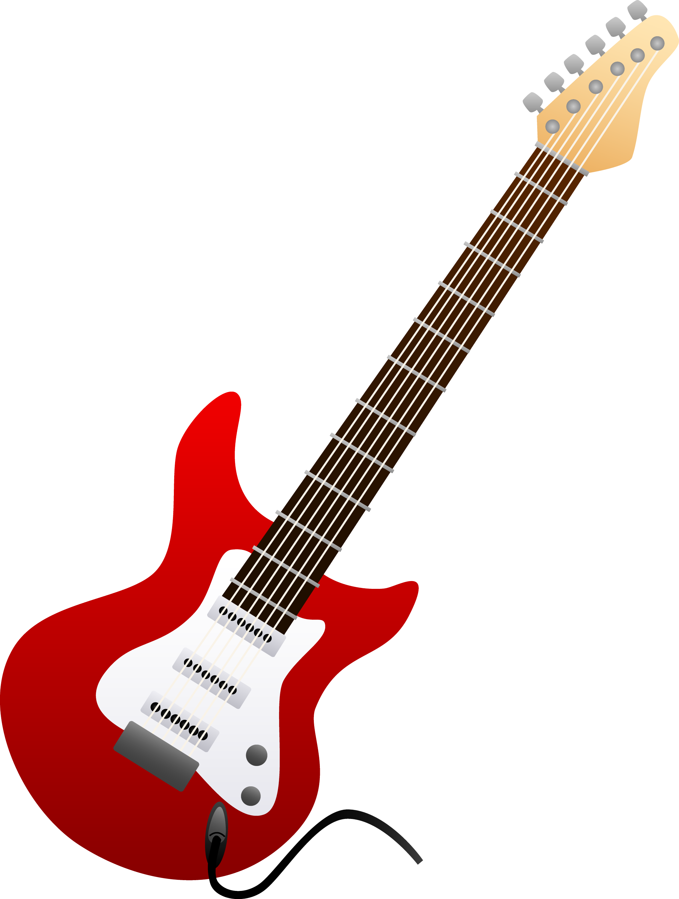 Download Red Electric Guitar Design - Free Clip Art