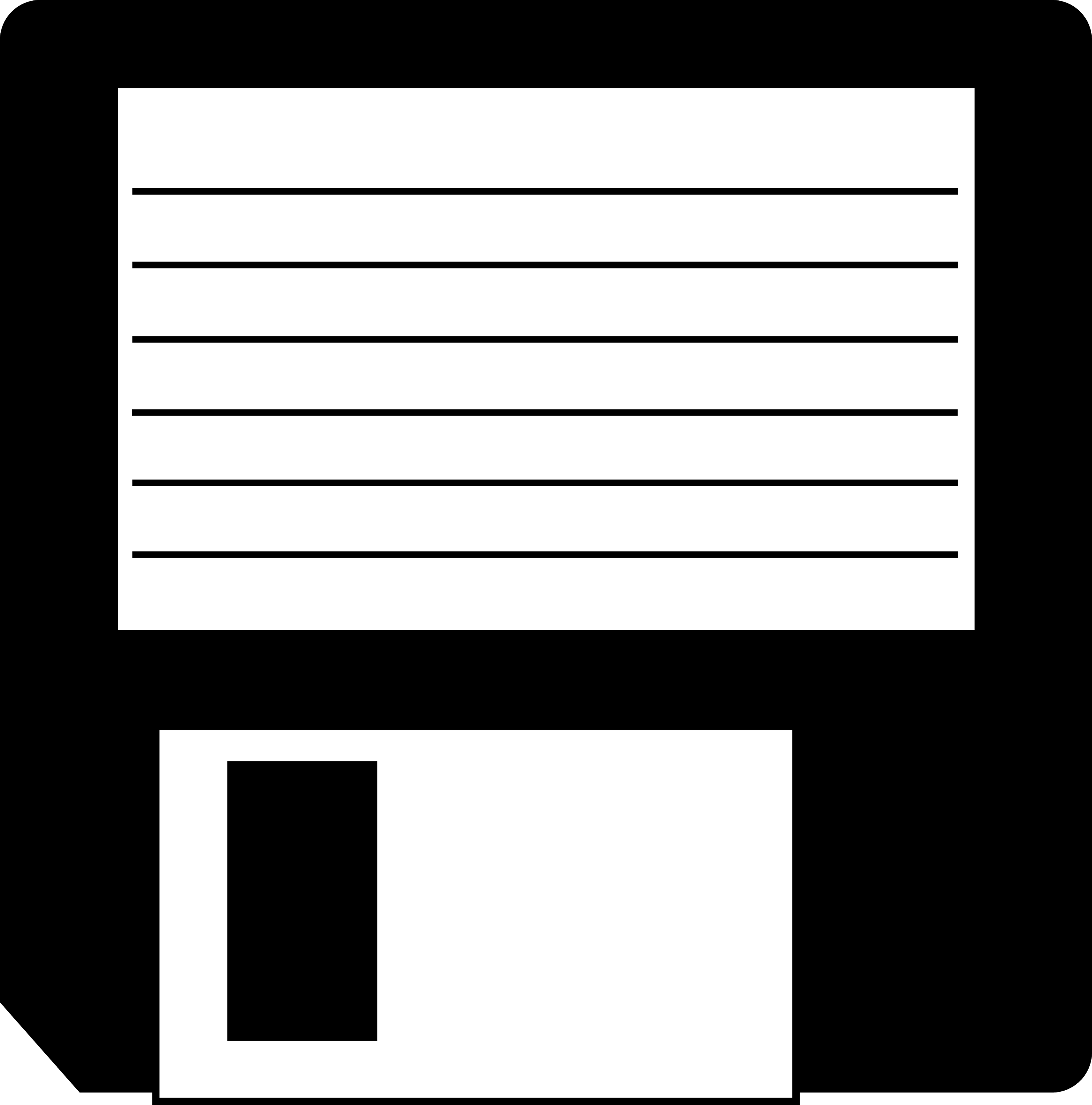 Black and White Floppy Disk Free Clip Art