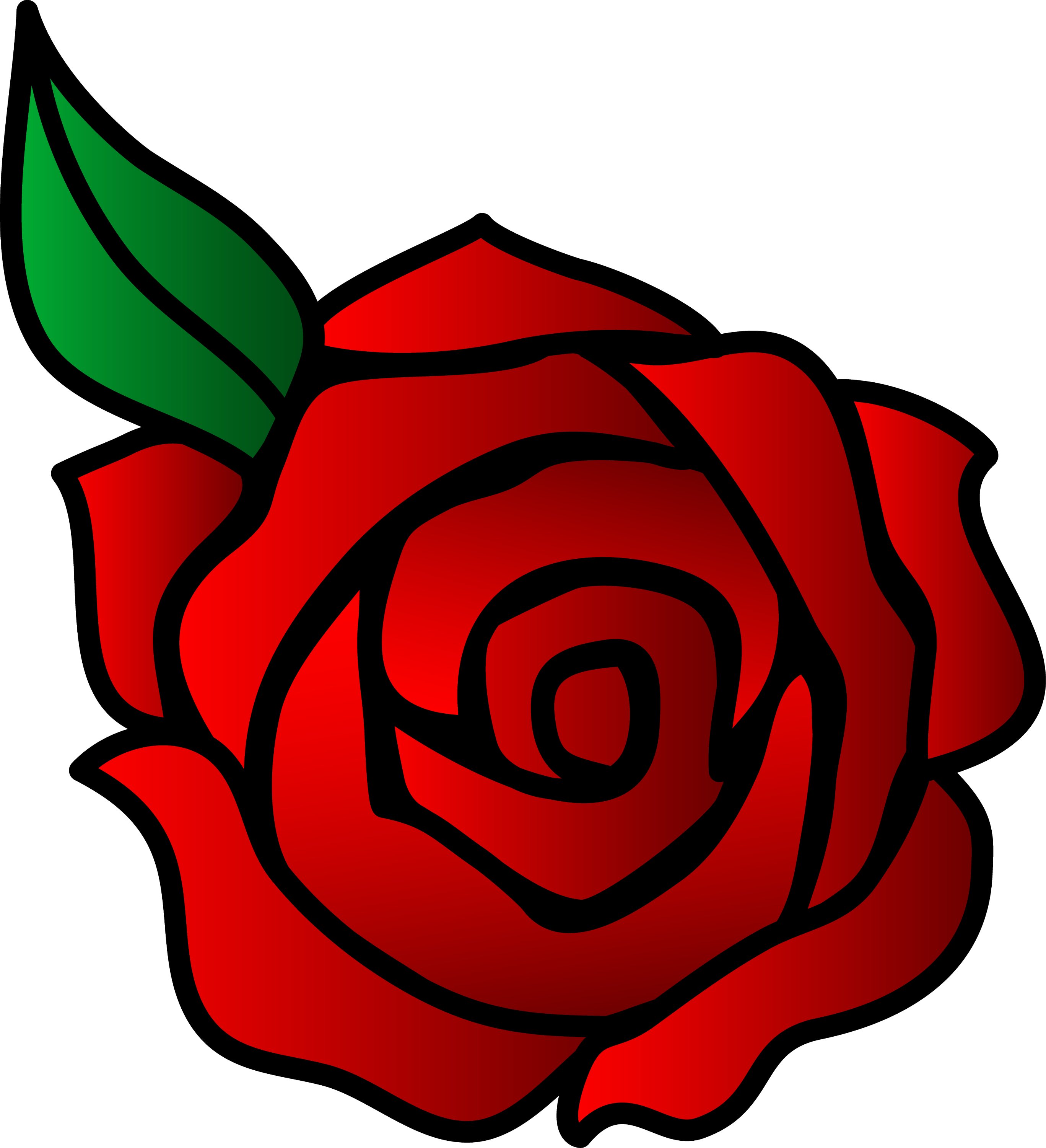 Download Red Rose Vector Art - Free Clip Art