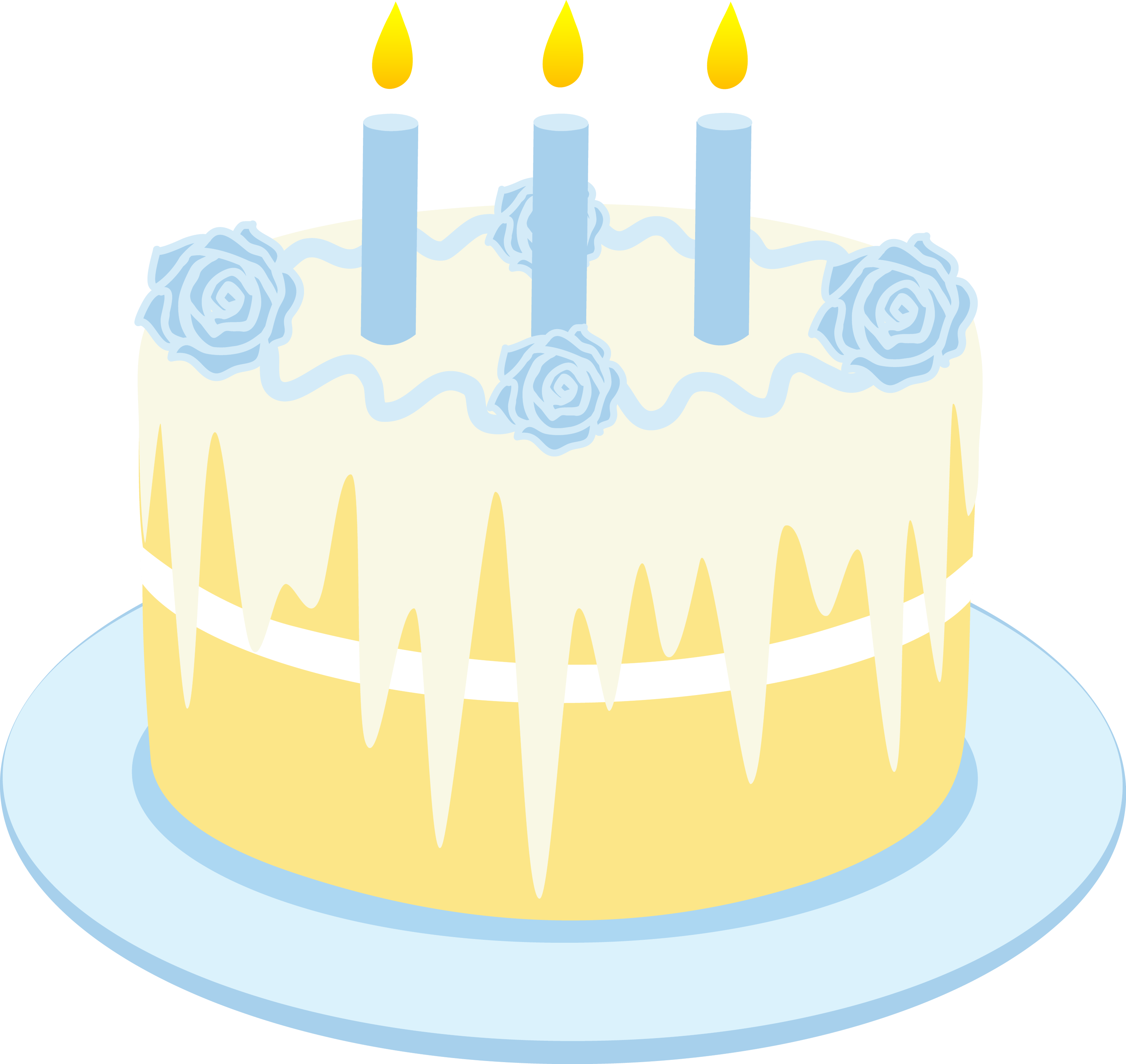 Vanilla Birthday Cake Clip Art - Free Clip Art