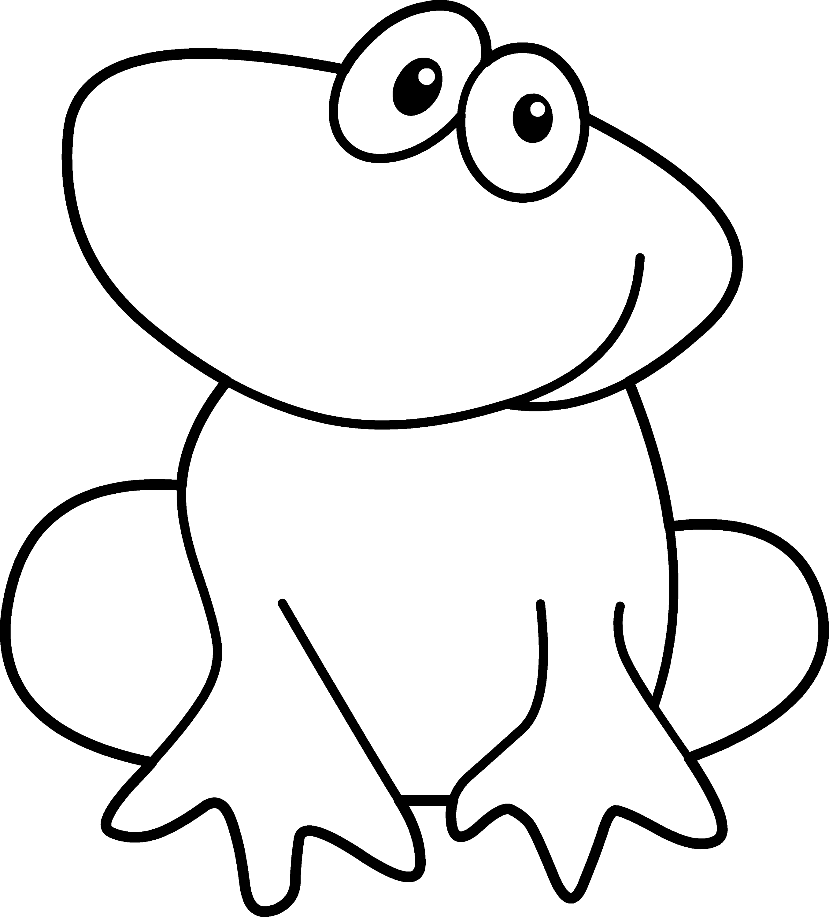 Frog Clip Art Coloring Page