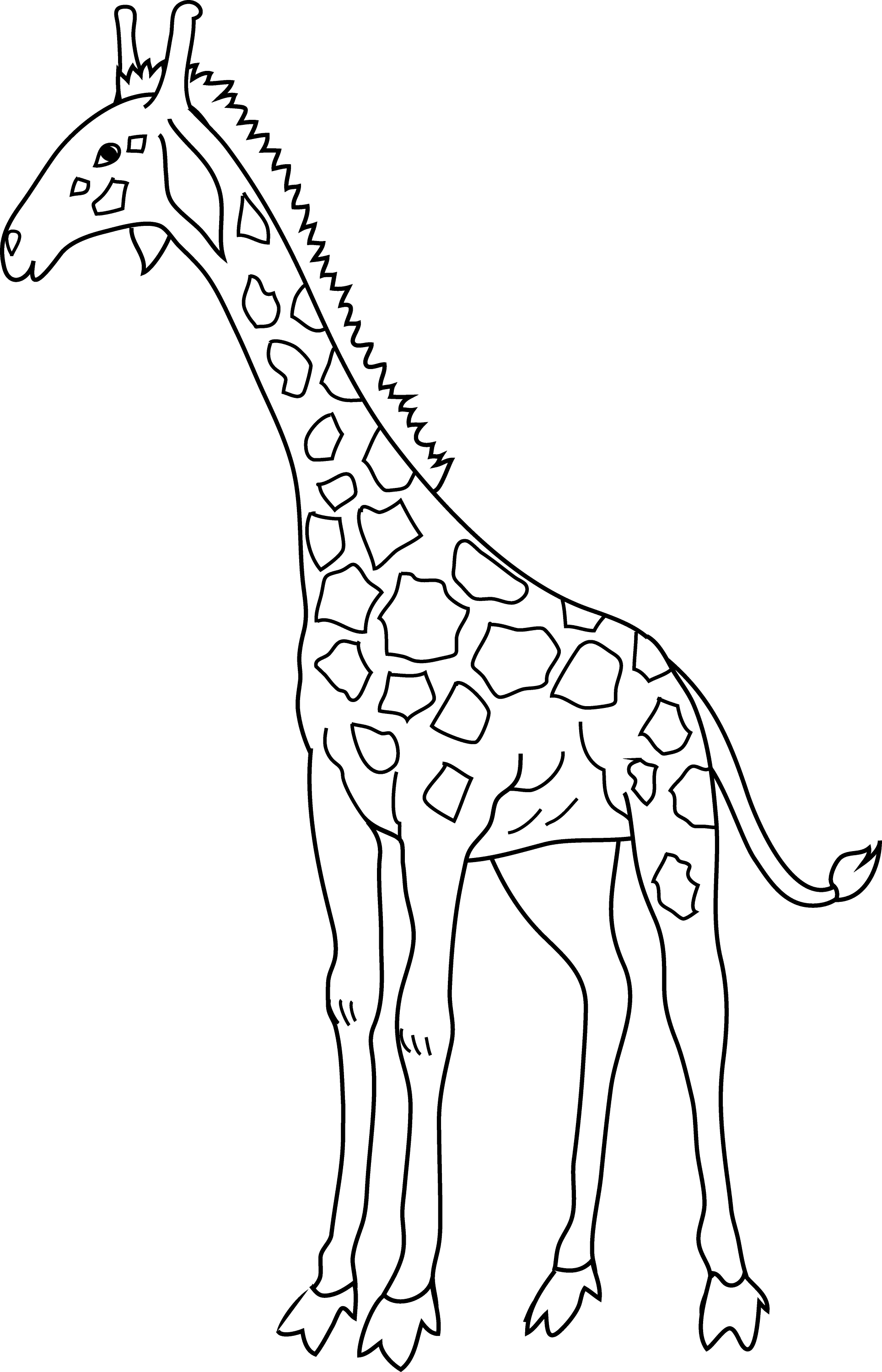 Download Giraffe Coloring Page - Free Clip Art