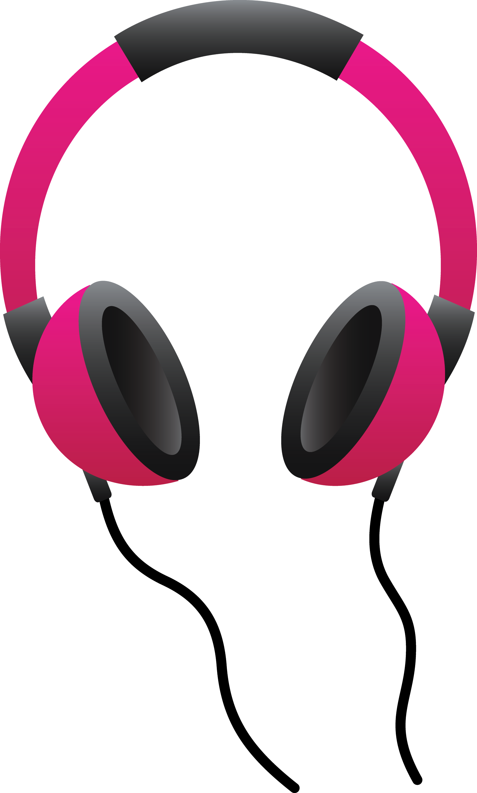 Pink Headphones - Free Clip Art