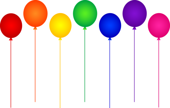 A Rainbow of Birthday Party Balloons