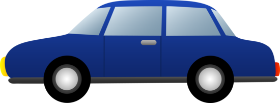 Simple Blue Car - Free Clip Art