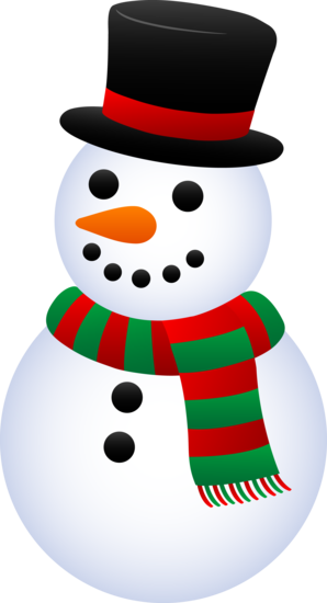 Cute Christmas Snowman - Free Clip Art