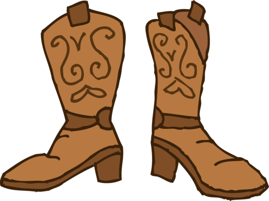 Brown Cowboy Boots Clipart - Free Clip Art