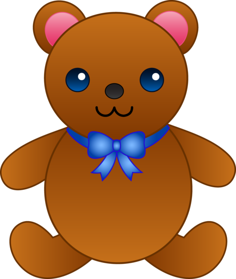 Cute Teddy Bear With Bow Tie - Free Clip Art