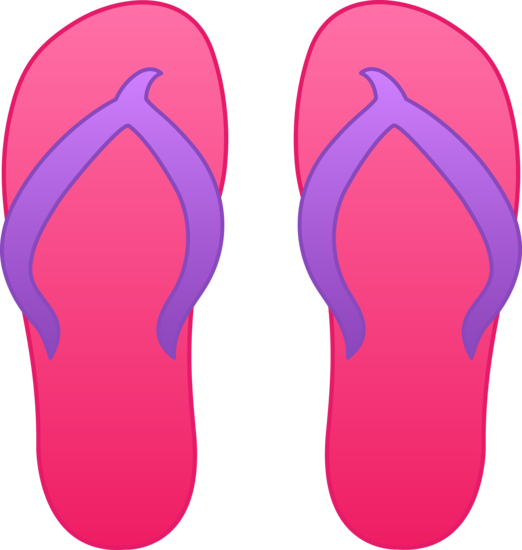 Pink Flip Flops - Free Clip Art