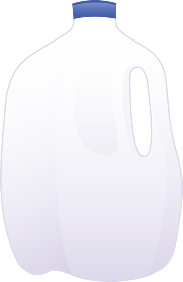 Vector of a Gallon of Milk - Free Clip Art