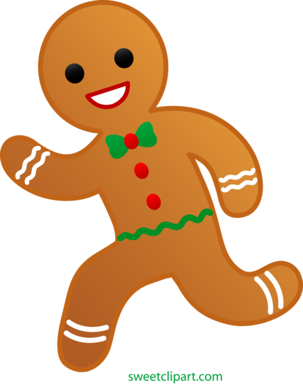 Gingerbread Man Running Away - Free Clip Art