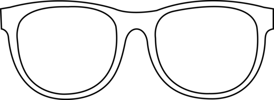 Hudtopics Black Glasses Frame Coloring Pages