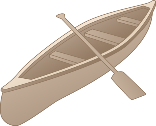 Grey Canoe Clipart Design - Free Clip Art