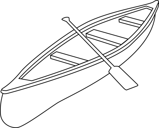 Canoe Coloring Page - Free Clip Art
