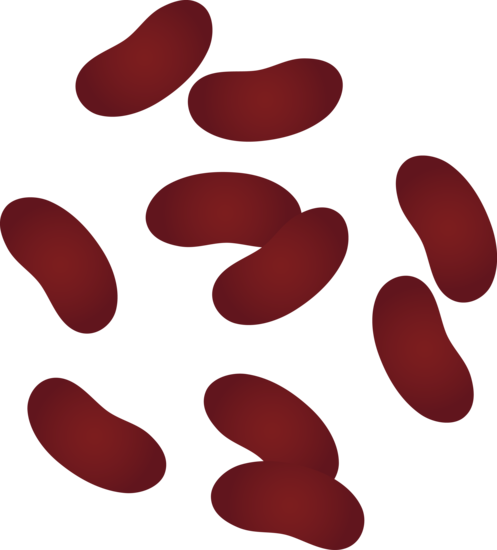 Scattered Kidney Beans - Free Clip Art