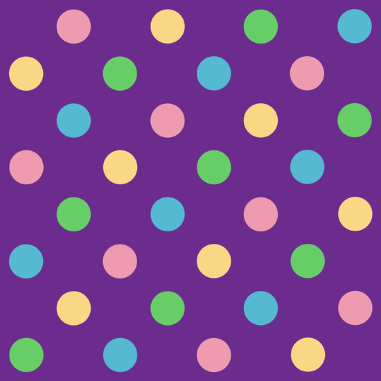 Cute Colorful Polka Dots Pattern - Free Clip Art
