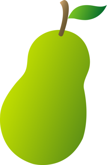 Juicy Green Pear Clip Art - Free Clip Art