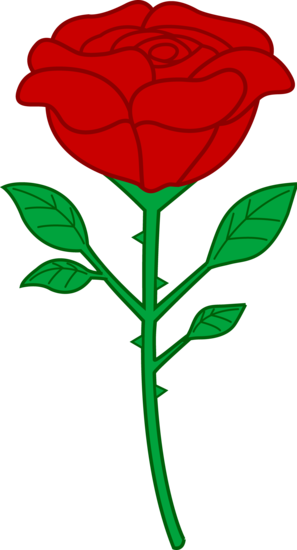 Single Red Rose Clip Art - Free Clip Art