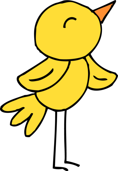 Cute Yellow Canary Bird Free  Clip  Art 